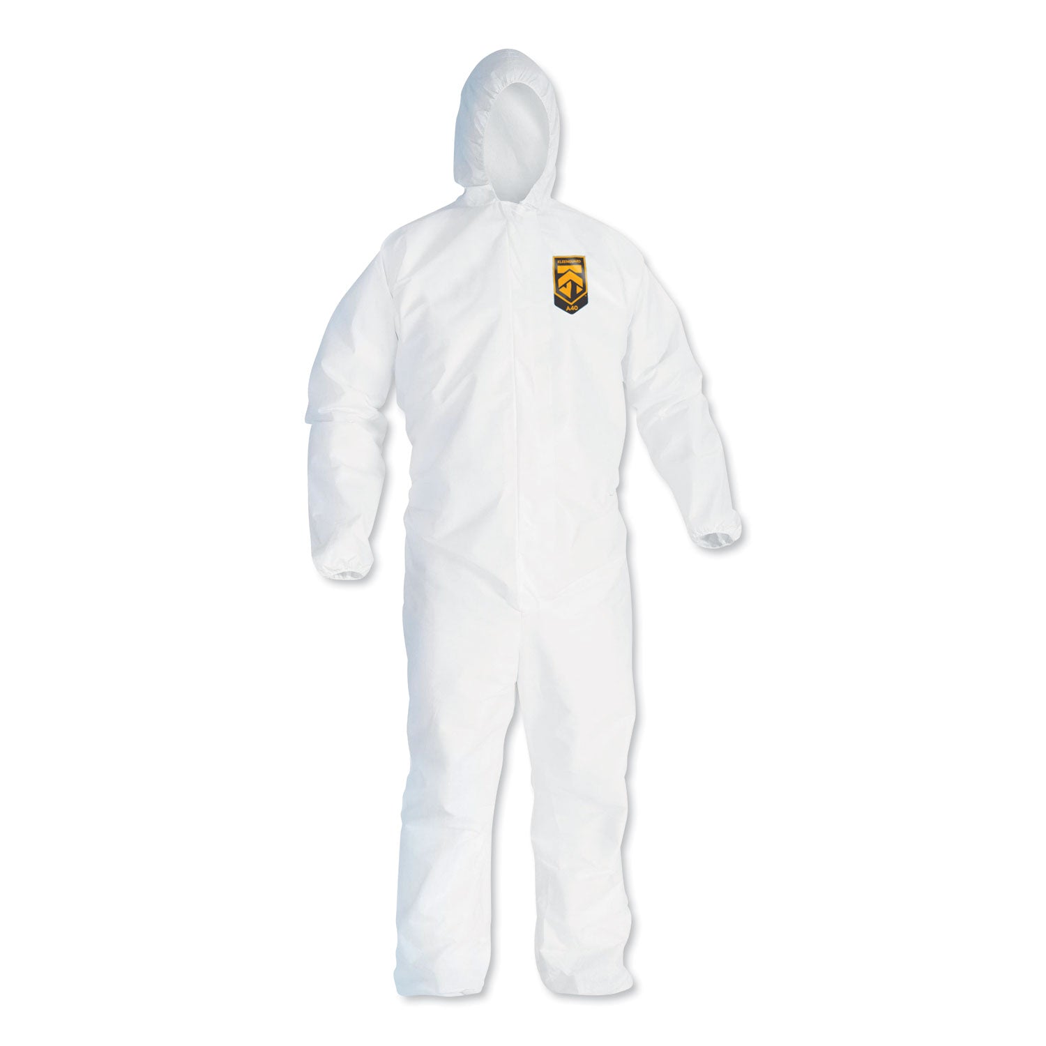 KleenGuard™ A40 Elastic-Cuff and Ankles Hooded Coveralls, X-Large, White, 25/Carton
