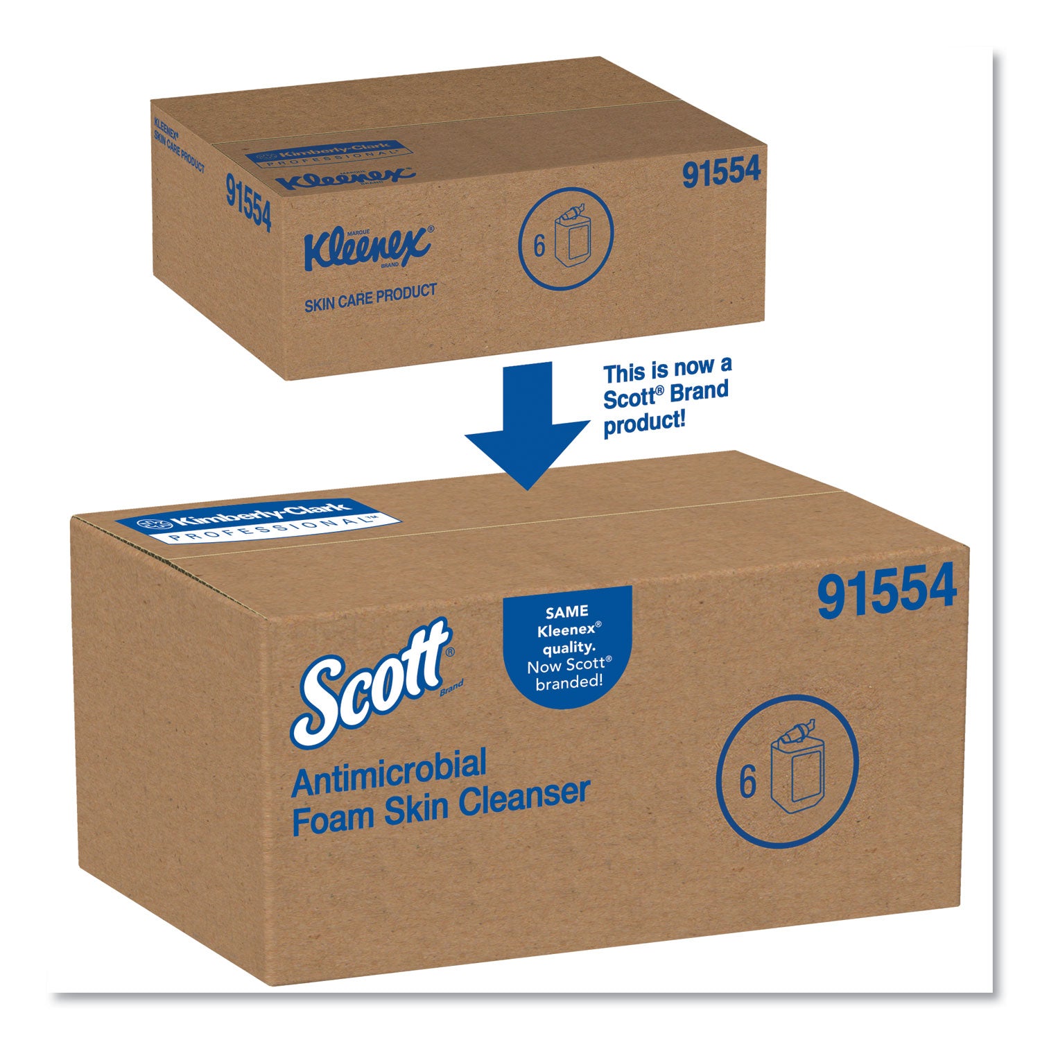 Scott® Antimicrobial Foam Skin Cleanser Refill, Fresh Scent, 1,000 mL, 6/Carton
