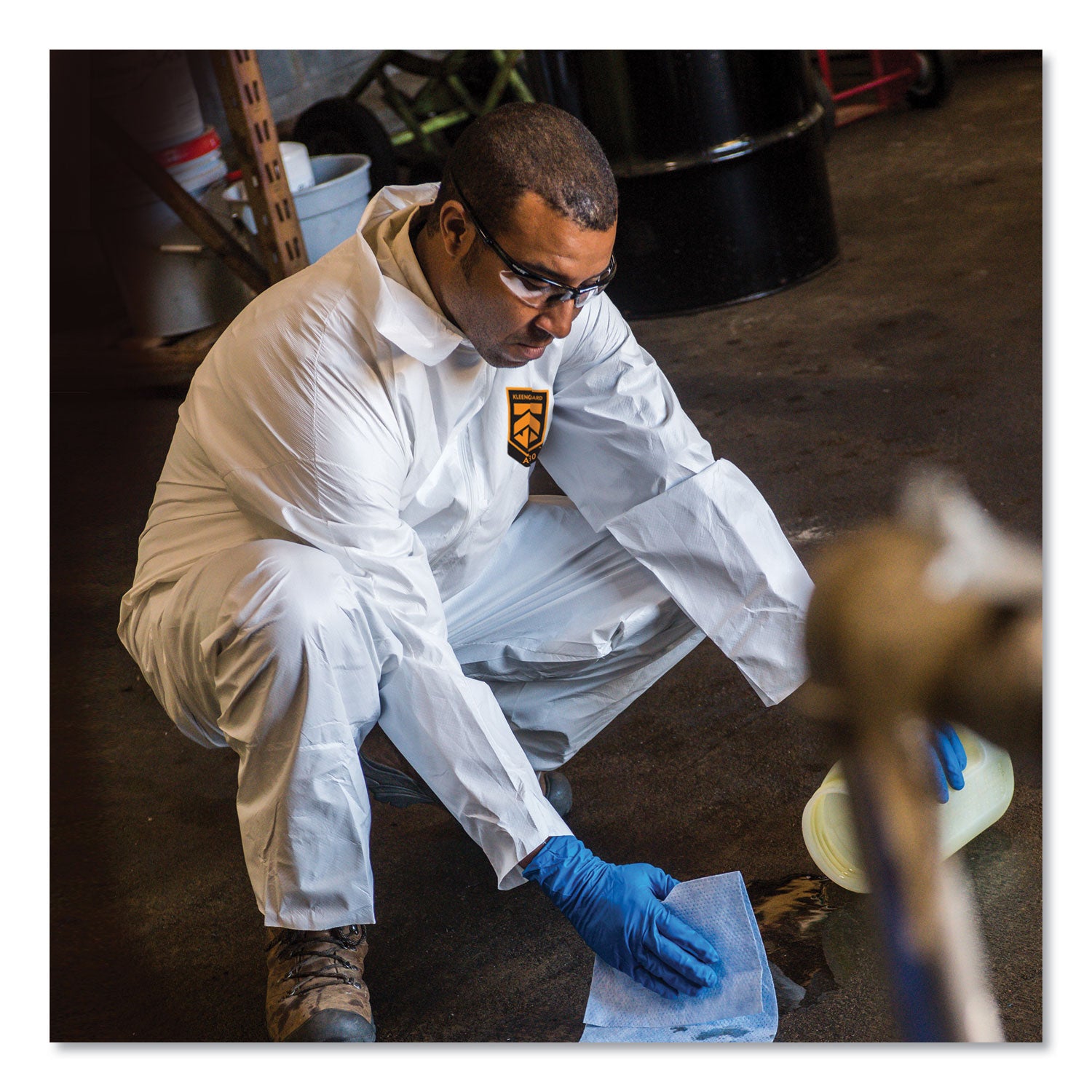 KleenGuard™ A30 Elastic-Back and Cuff Coveralls, X-Large, White, 25/Carton