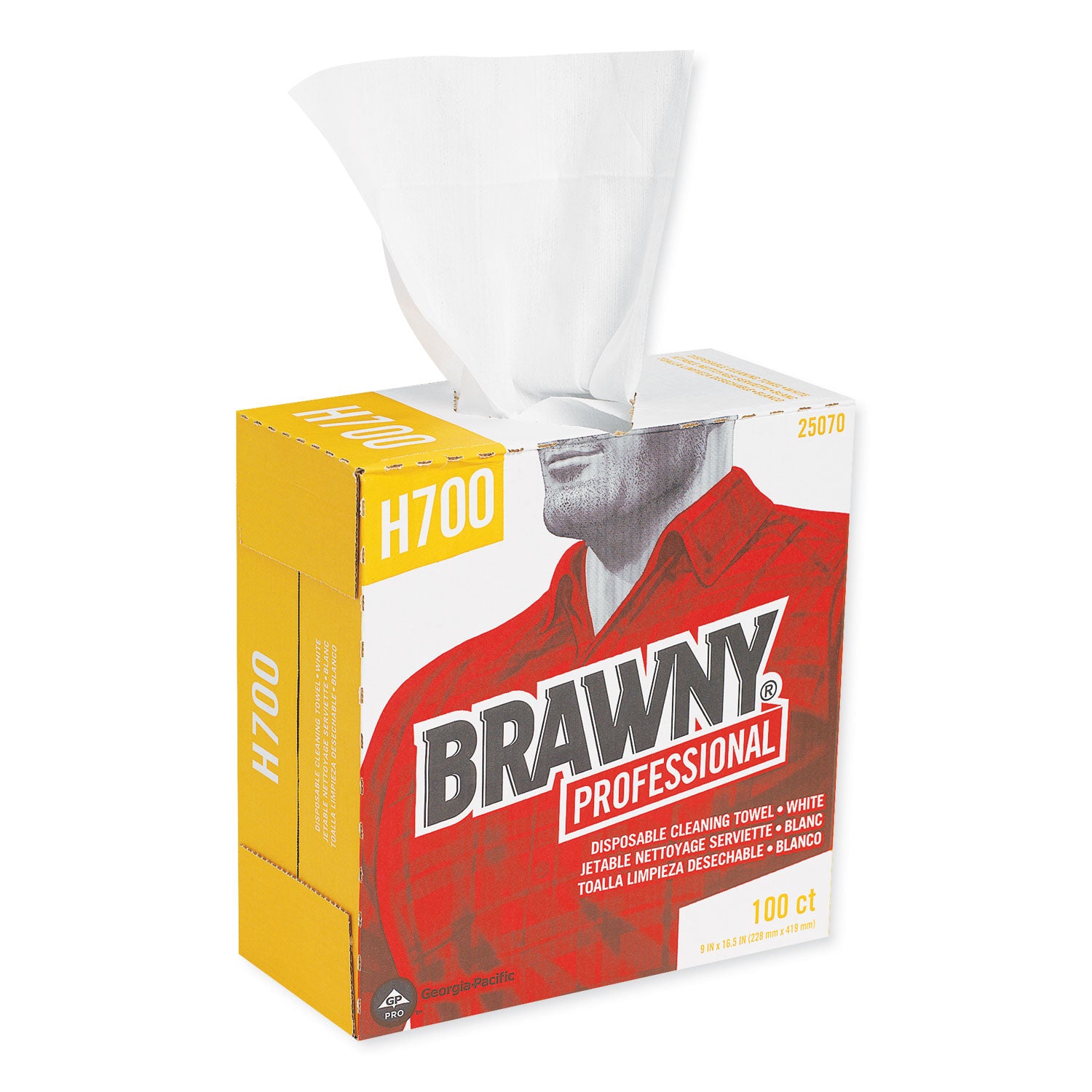 Brawny® Professional Medium Weight Hef Shop Towels, 9 1/8 X 16 1/2, 100/box, 5 Boxes/carton