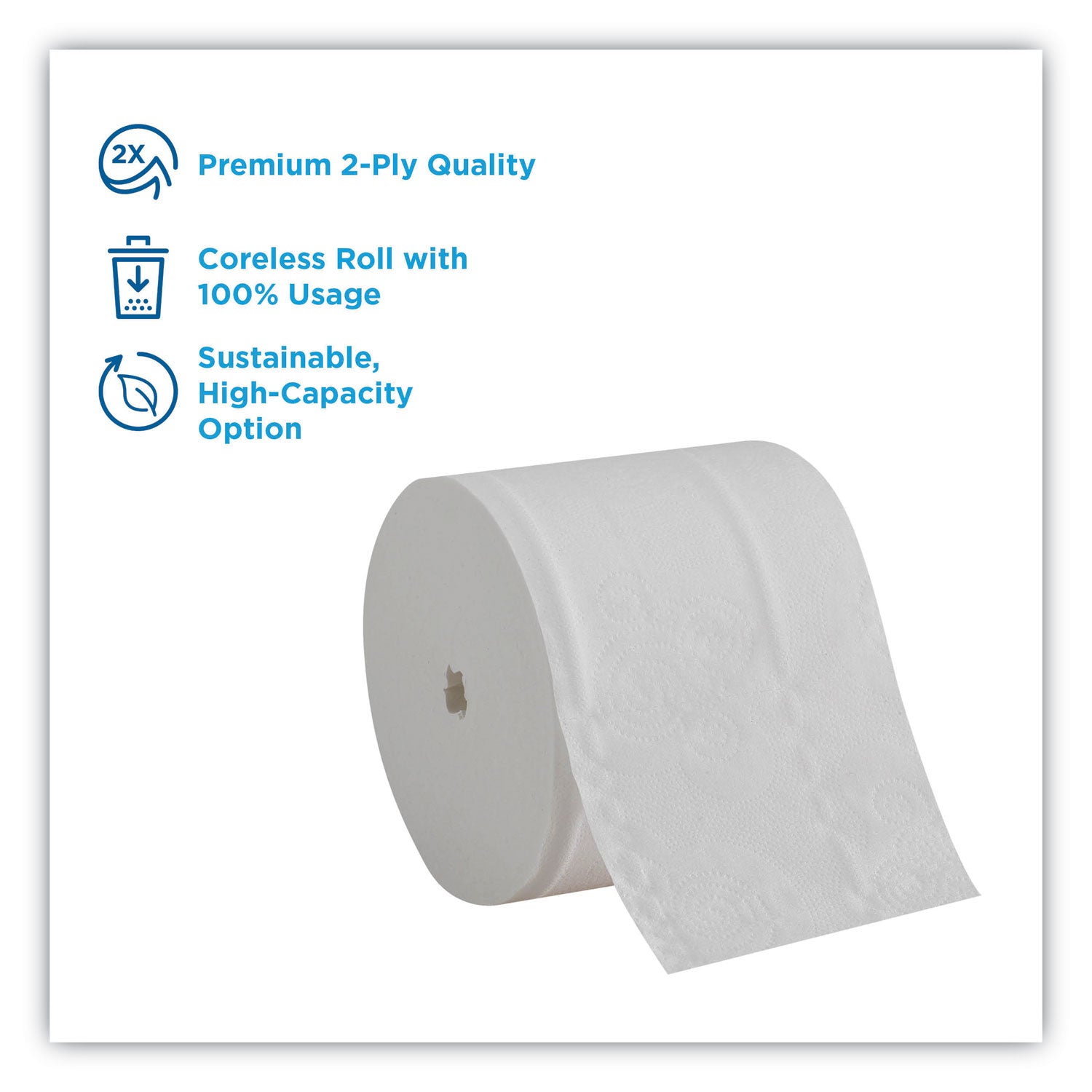 Georgia Pacific® Professional Compact Coreless Bath Tissue, Septic Safe, 2-Ply, White, 750 Sheets/roll, 36/carton