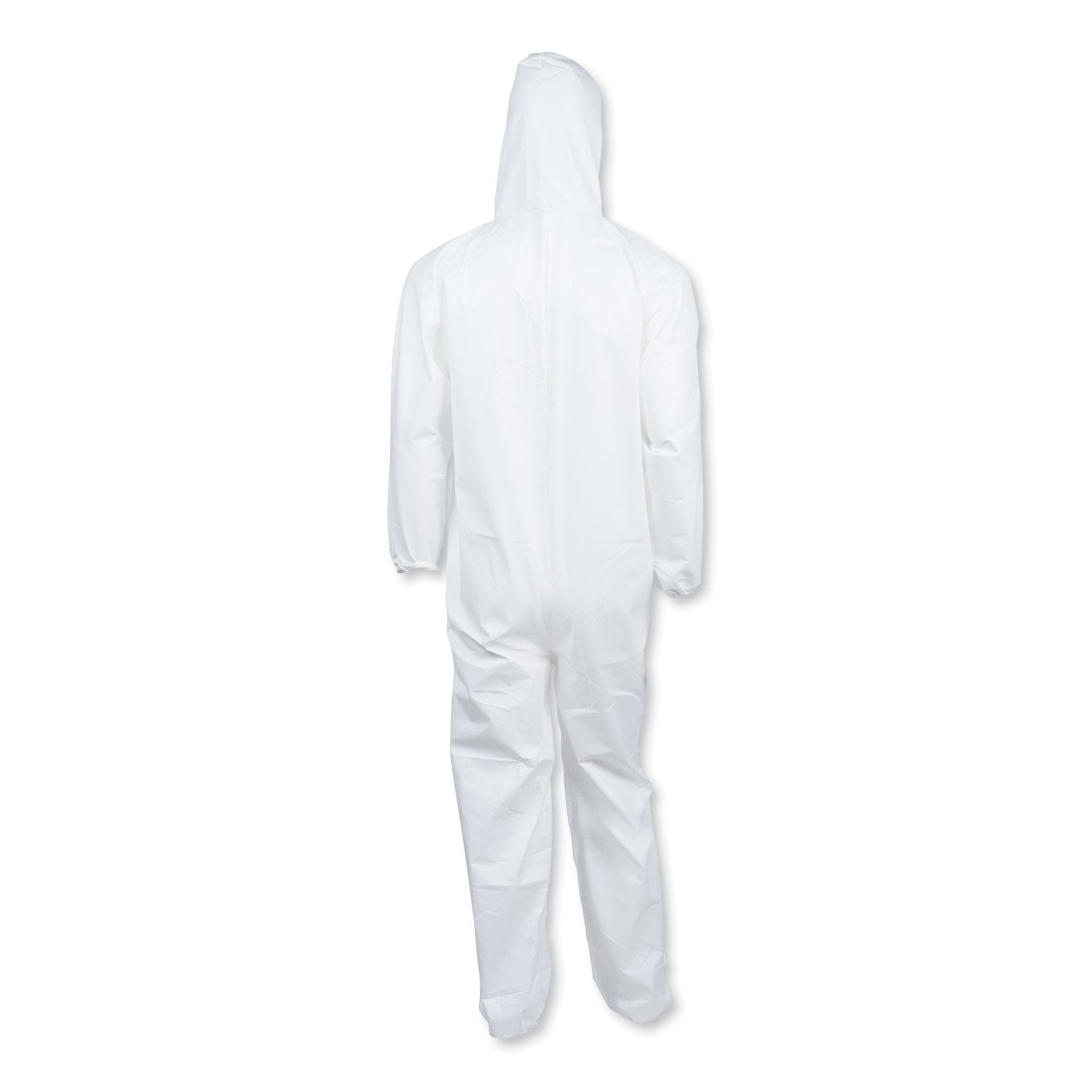 KleenGuard™ A40 Elastic-Cuff and Ankle Hooded Coveralls, Large, White, 25/Carton