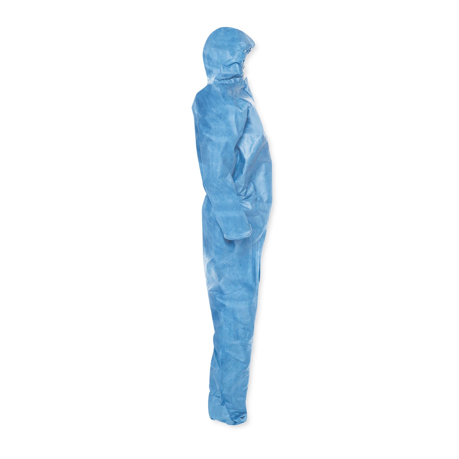 KleenGuard™ A20 Elastic Back Wrist/Ankle Hooded Coveralls, Large, Blue, 24/Carton