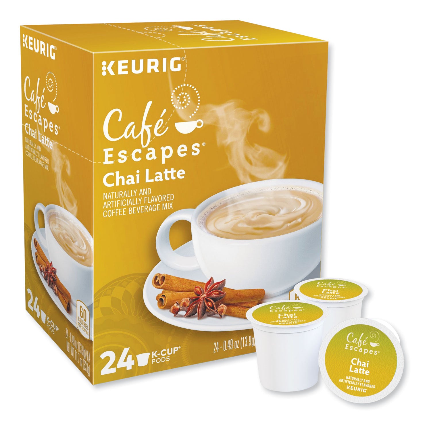 Café Escapes® Chai Latte K-Cups, 24/Box