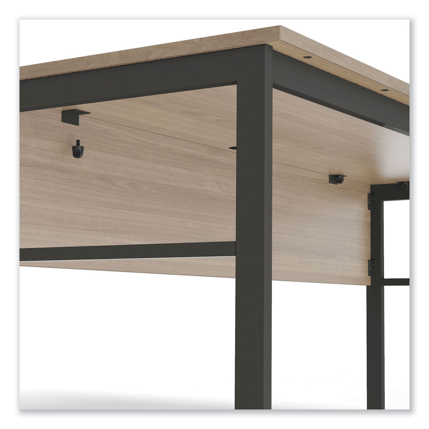 Linea Italia® Urban Series Desk Workstation, 59" X 23.75" X 29.5", Natural Walnut