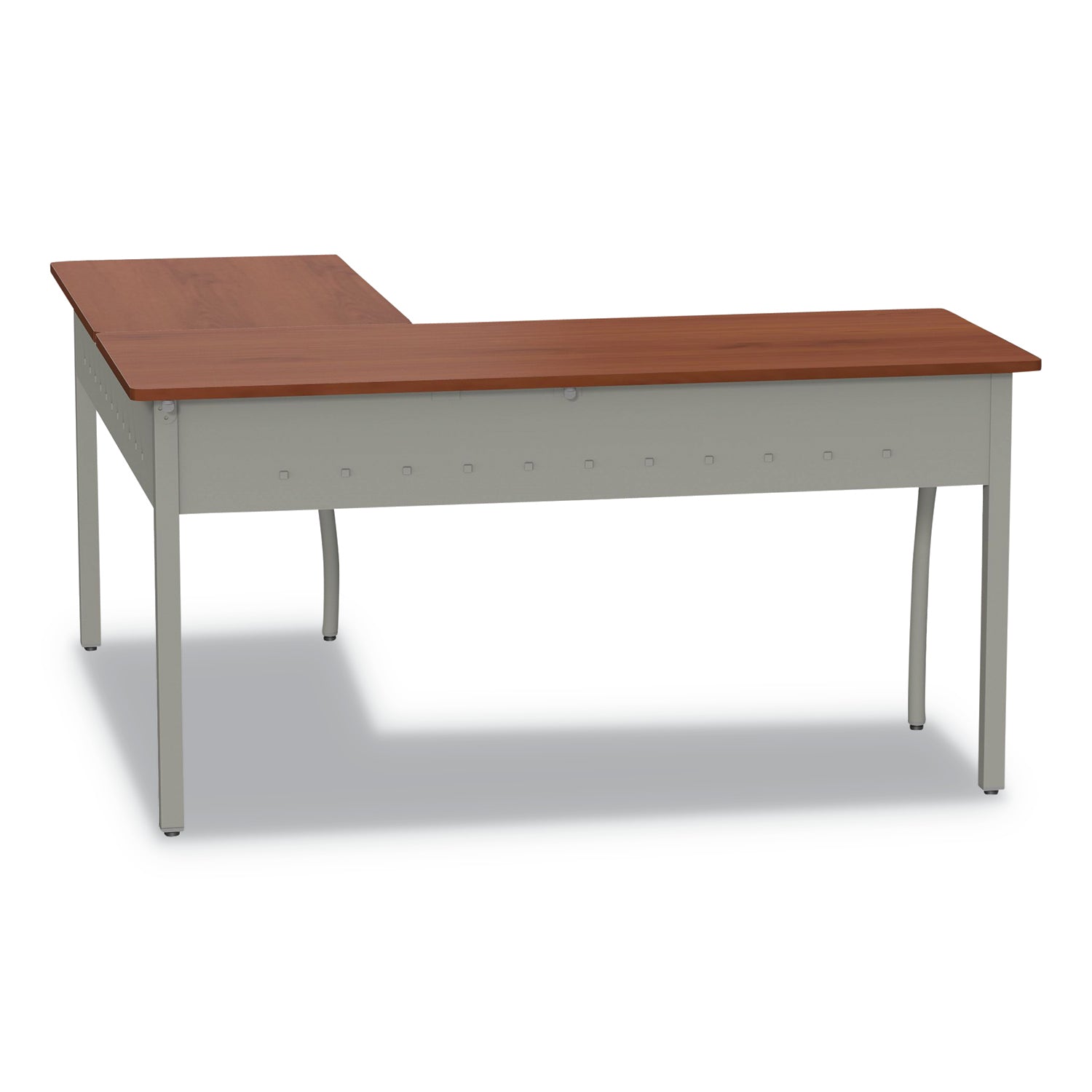 Linea Italia® Trento Line L-Shaped Desk, 59.13" X 59.13" X 29.5", Cherry