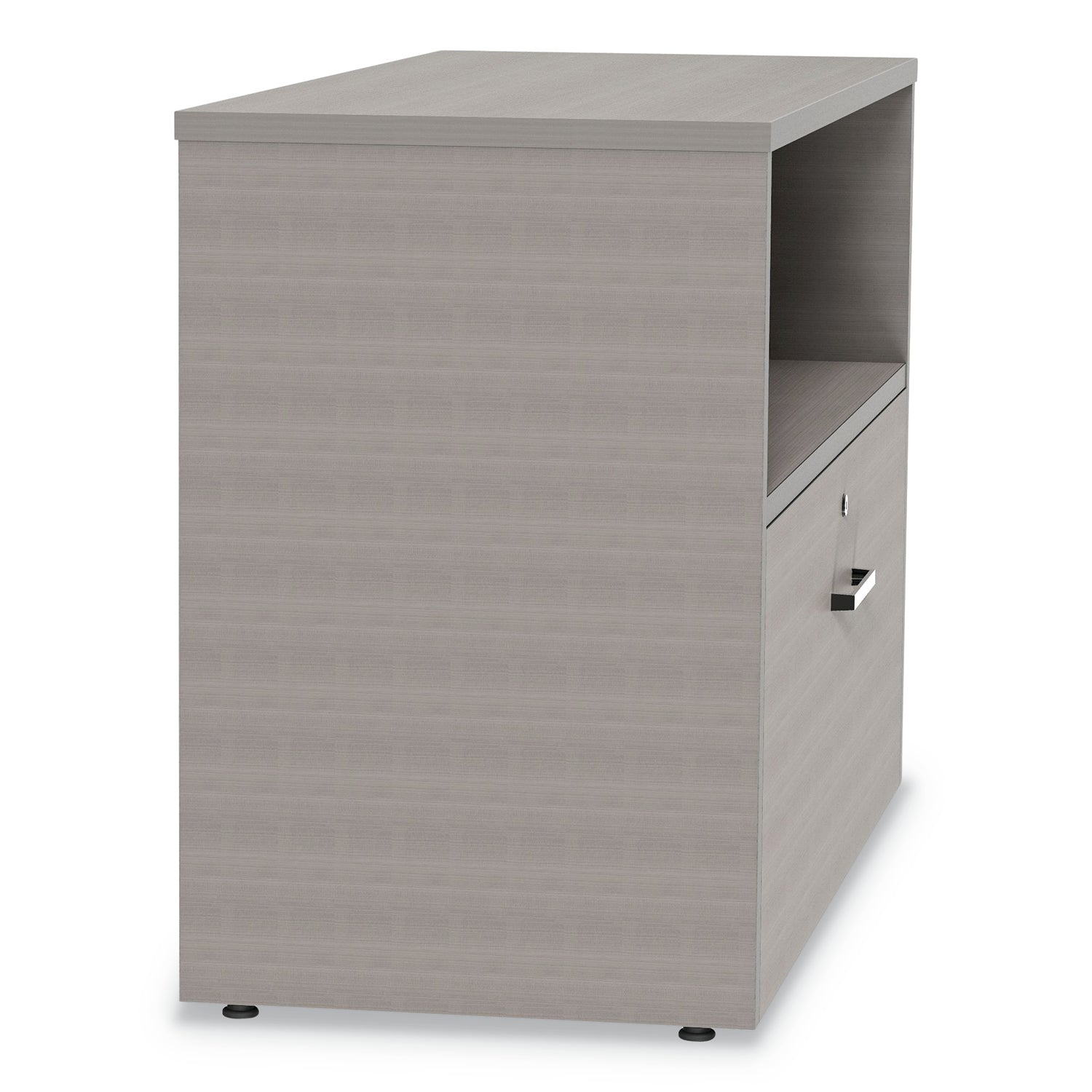 Linea Italia® Urban Series Cabinet Credenza Pedestal with Lateral File, 35.25" x 15.25" x 23.75", Ash