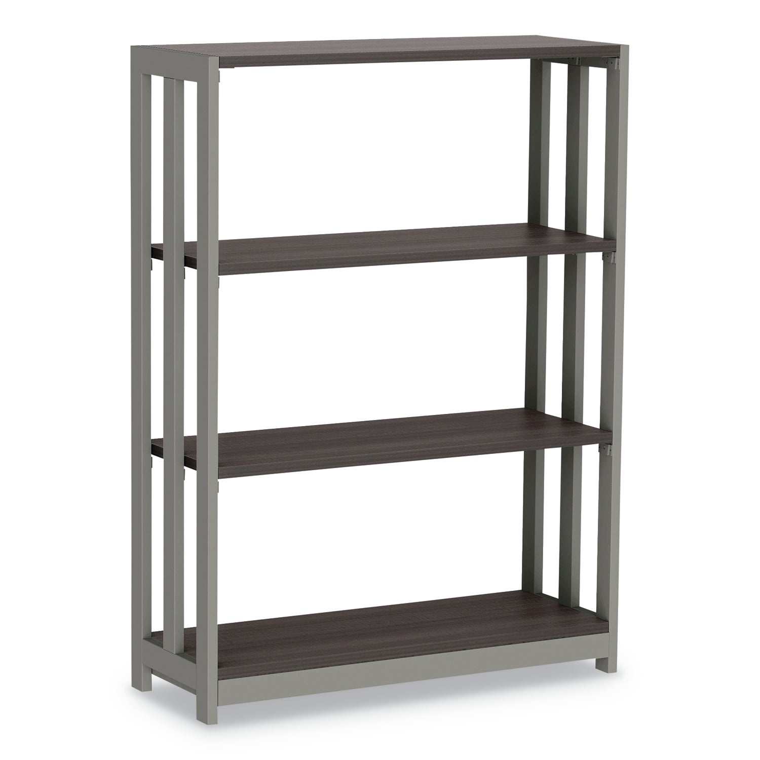 Linea Italia® Trento Line Bookcase, Three-Shelf, 31.5w x 11.63d x 43.25h, Mocha