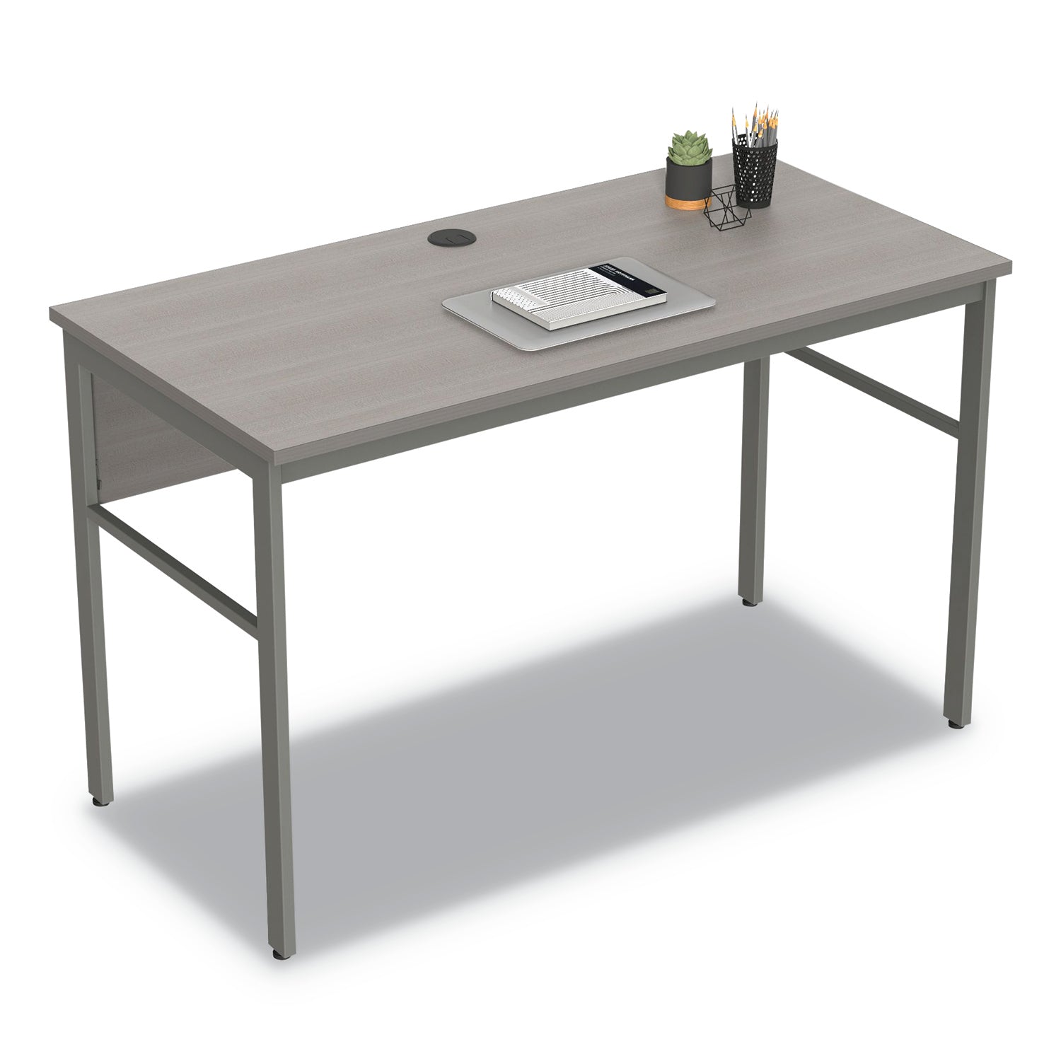 Linea Italia® Urban Series Desk Workstation, 47.25" X 23.75" X 29.5", Ash