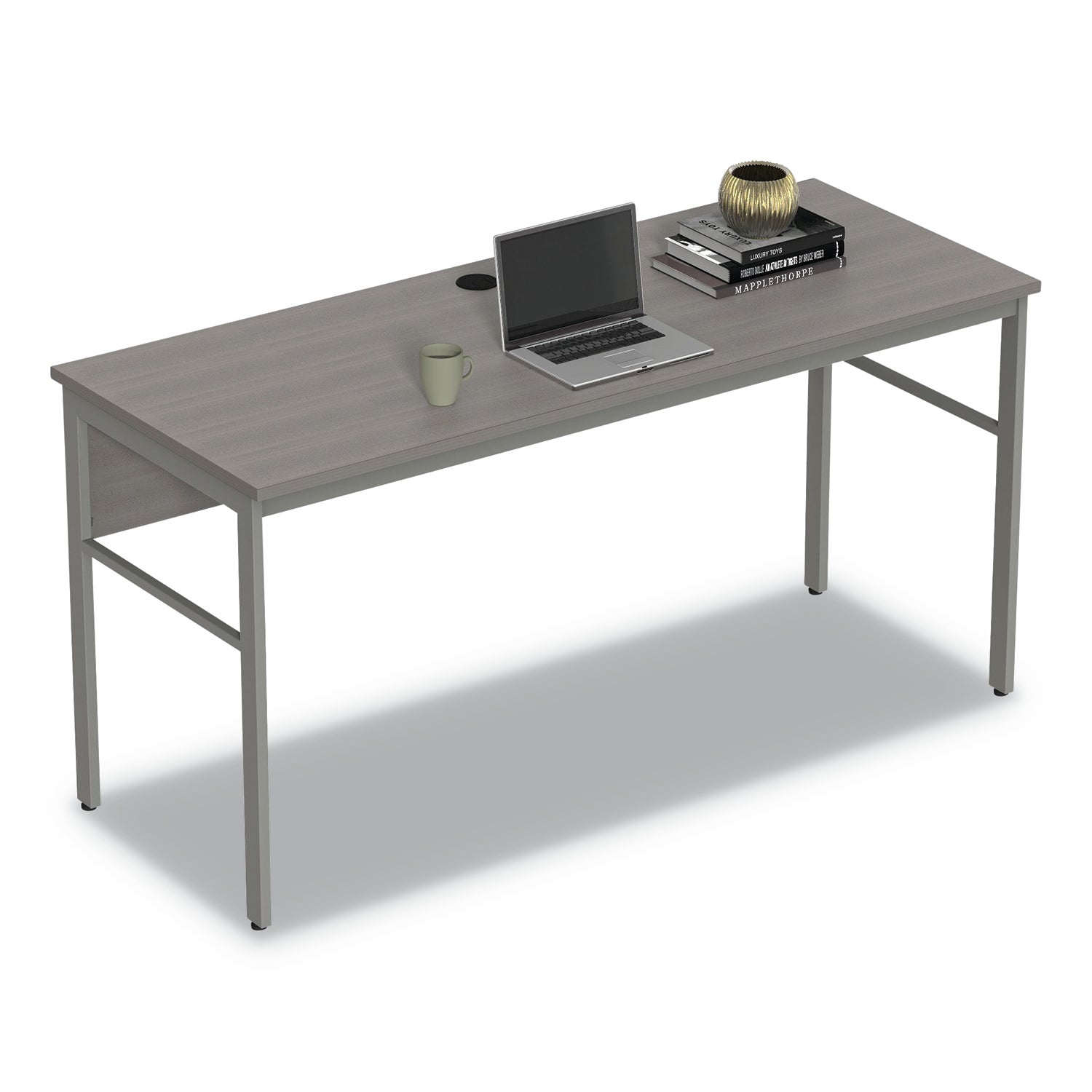 Linea Italia® Urban Series Desk Workstation, 59" X 23.75" X 29.5", Ash
