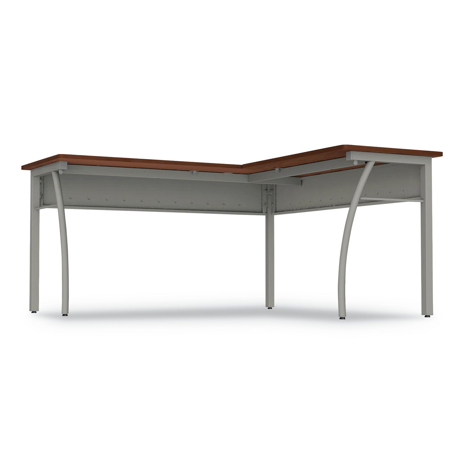 Linea Italia® Trento Line L-Shaped Desk, 59.13" X 59.13" X 29.5", Cherry
