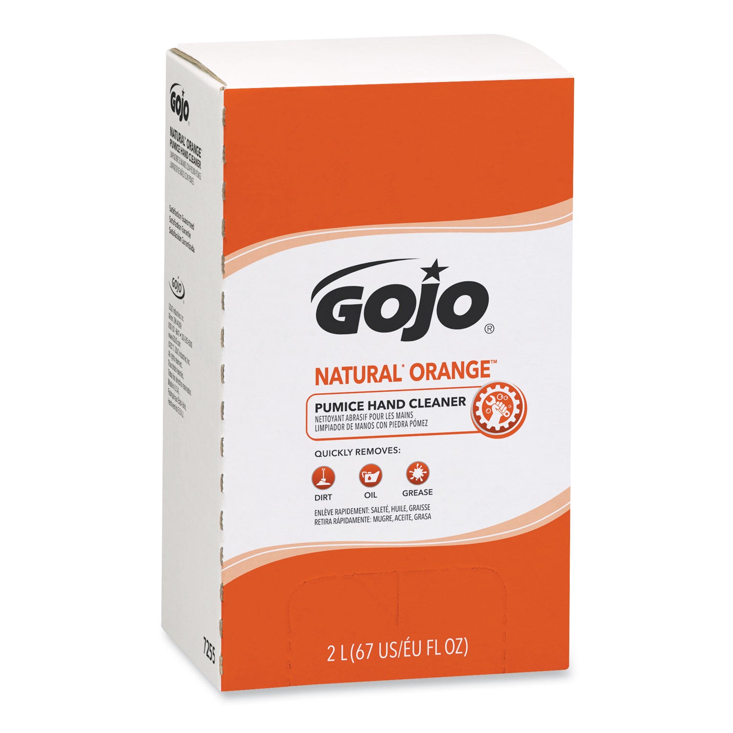 GOJO® NATURAL ORANGE Pumice Hand Cleaner Refill, Citrus Scent, 2,000 mL, 4/Carton