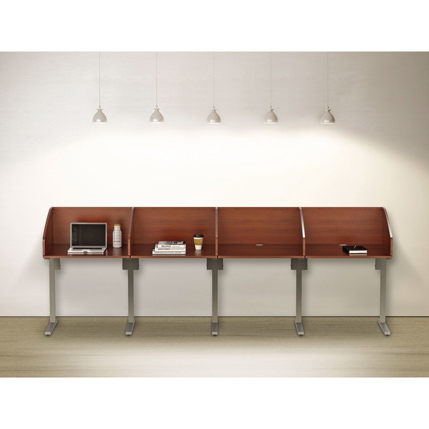 Linea Italia® Study Carrell Add On, 1-Leg, 31.25 X 23.25 X 45.25, Cherry