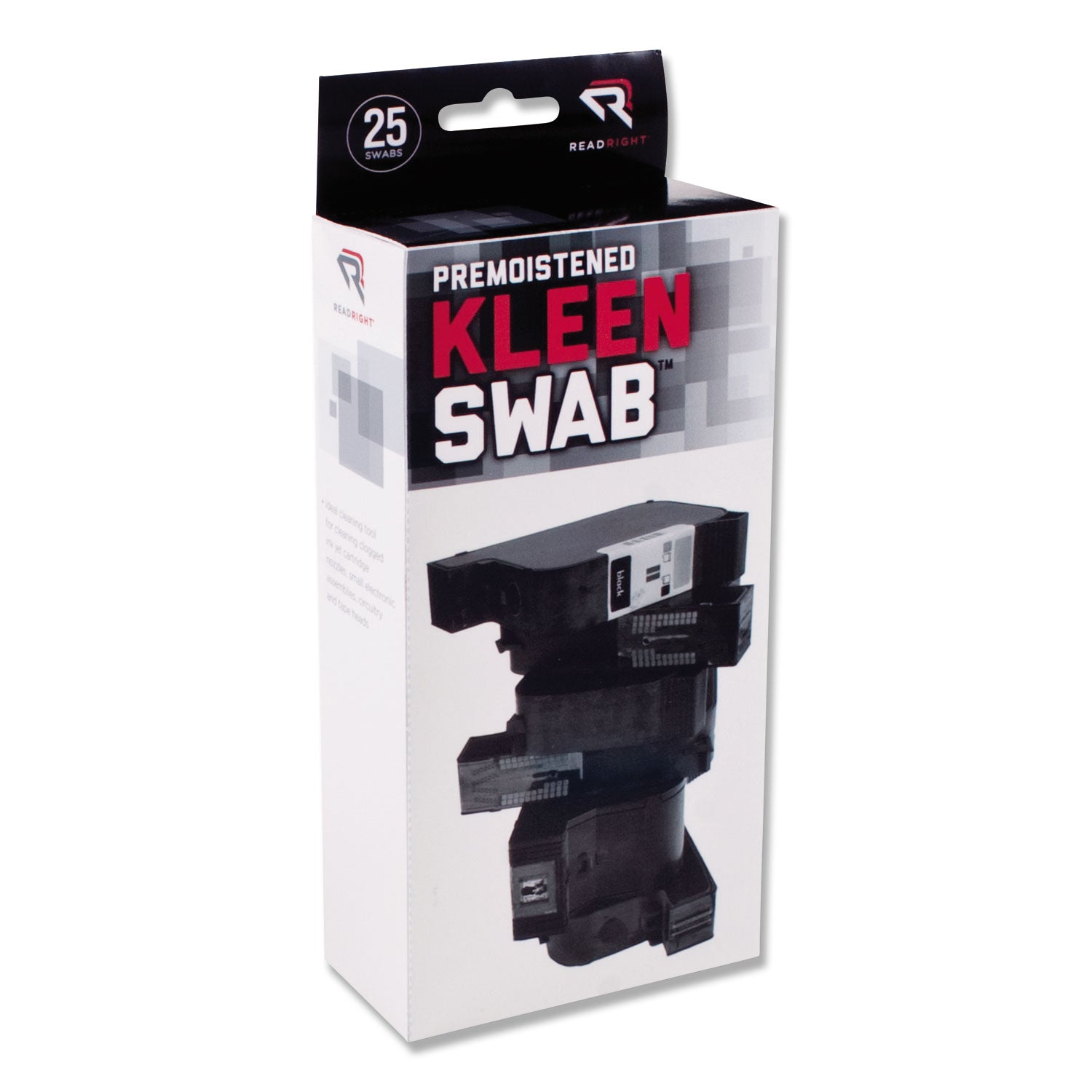 KleenSwabs Printer Cleaner Swabs, 25/Box