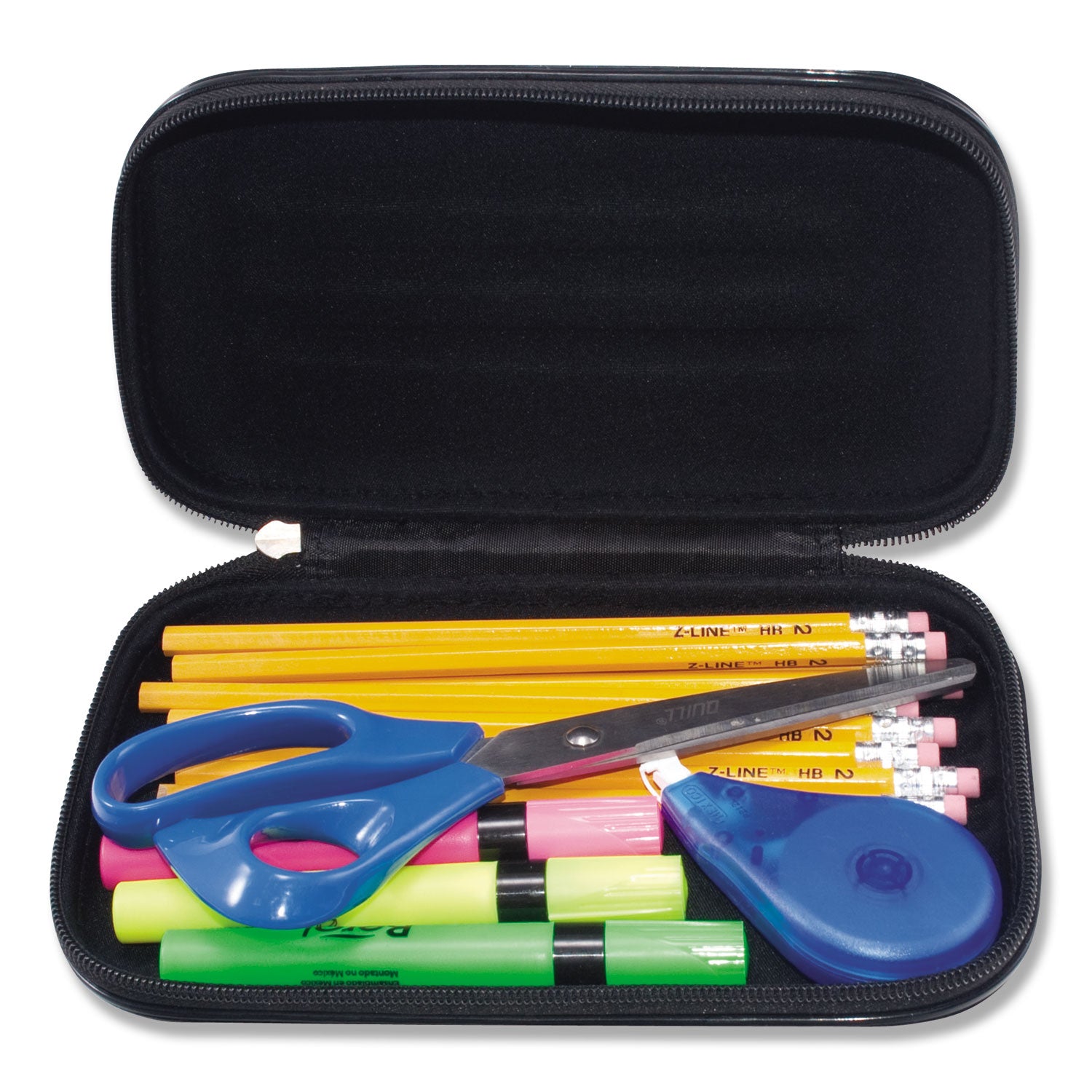 Innovative Storage Designs Large Soft-Sided Pencil Case, 8.75" x 5.25" x 2", Black