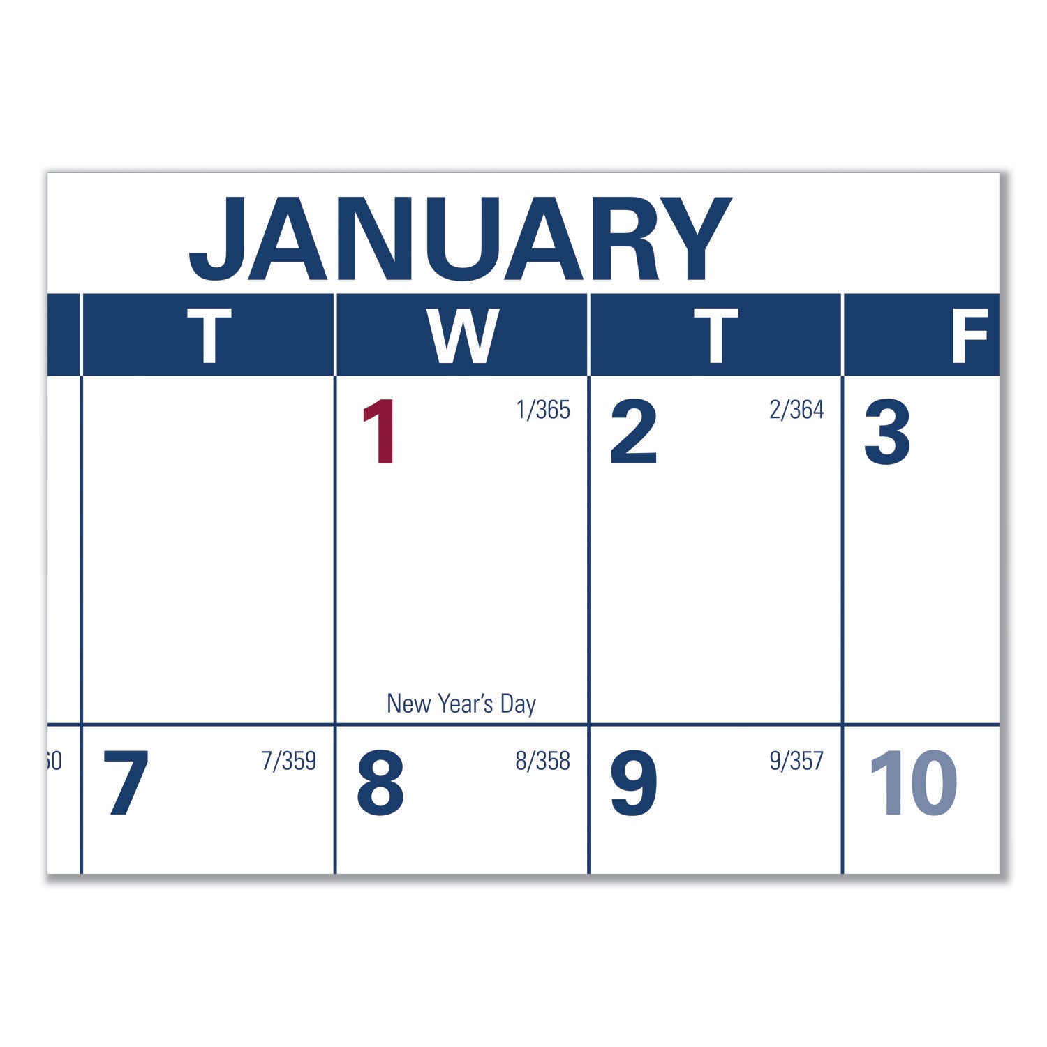 AT-A-GLANCE® Erasable Vertical/Horizontal Wall Planner, 32 x 48, White/Blue/Red Sheets, 12-Month (Jan to Dec): 2025