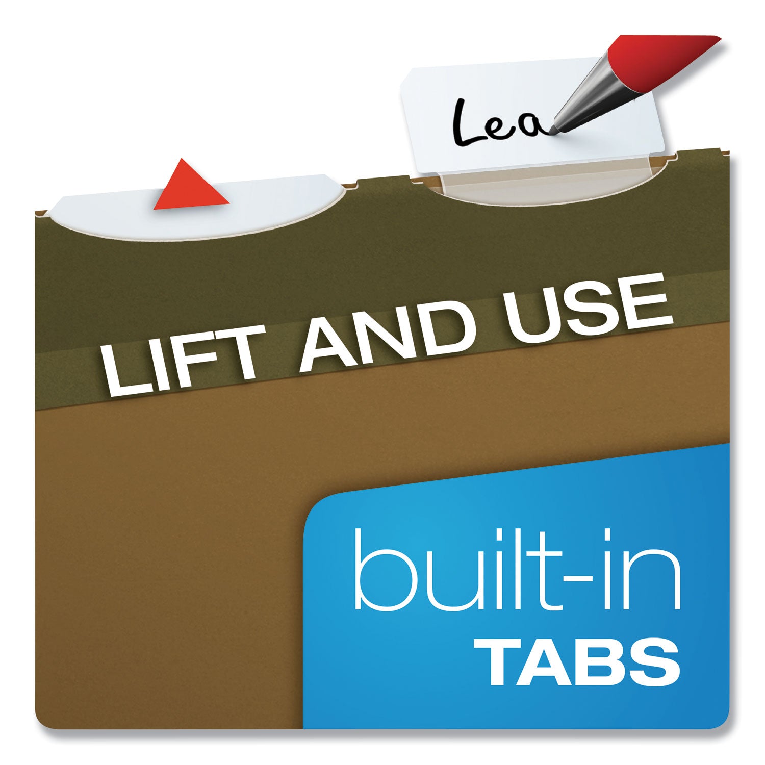 Pendaflex® Ready-Tab Reinforced Hanging File Folders, Legal Size, 1/6-Cut Tabs, Standard Green, 25/Box