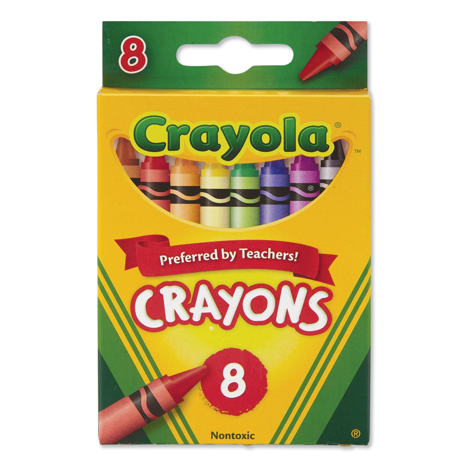 Crayola® Classic Color Crayons, Peggable Retail Pack, Peggable Retail Pack, 8 Colors/pack