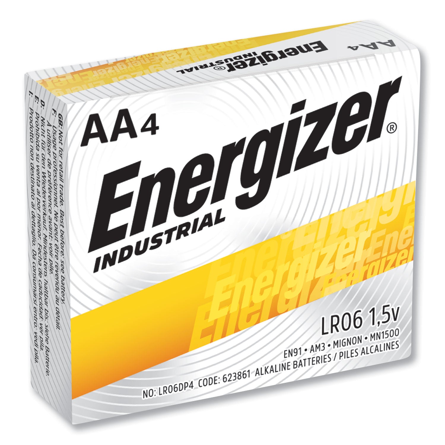 Energizer® Industrial Alkaline Aa Batteries, 1.5 V, 24/box