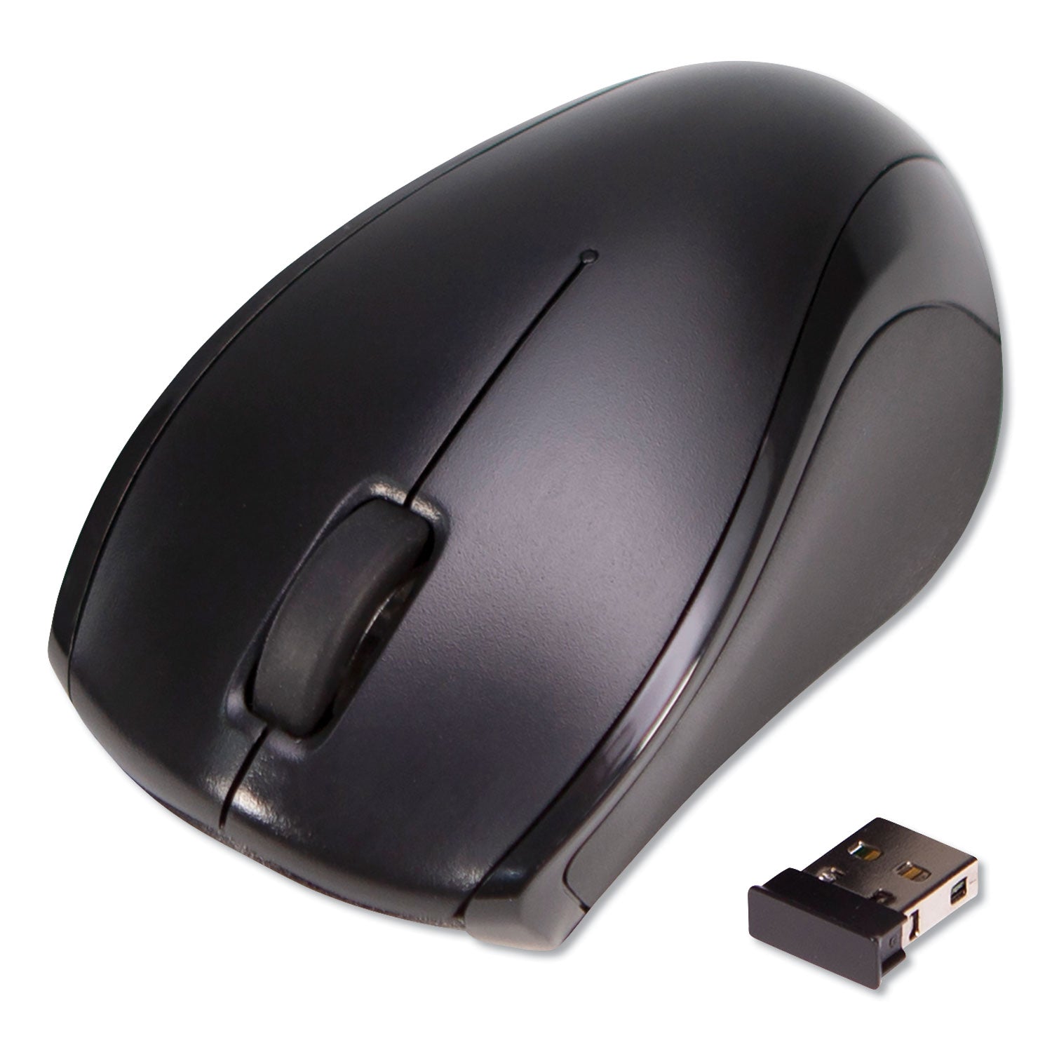 Innovera® Compact Mouse, 2.4 GHz Frequency/26 ft Wireless Range, Left/Right Hand Use, Black