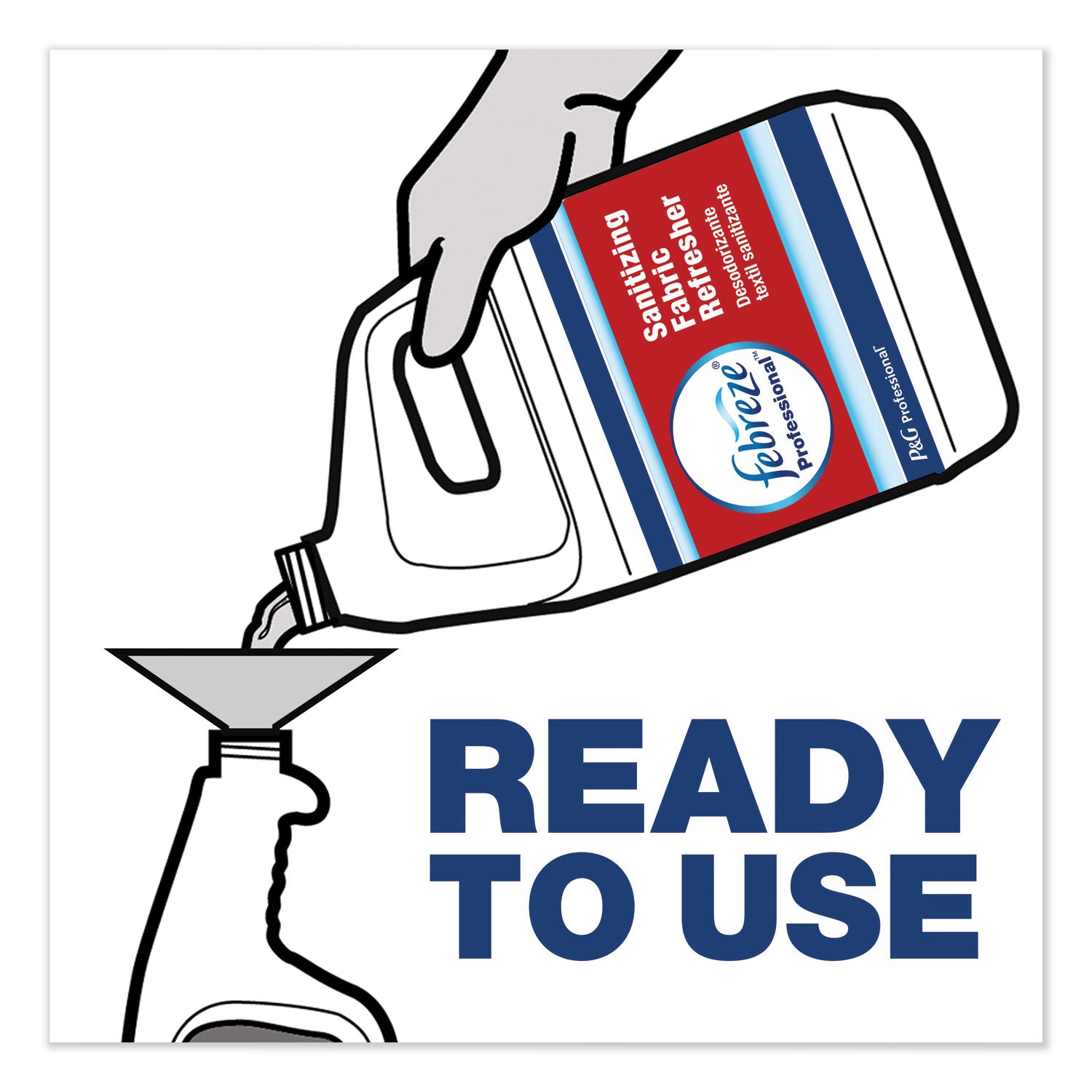 Febreze® Professional Sanitizing Fabric Refresher, Light Scent, 1 Gal Bottle, Ready To Use, 3/carton