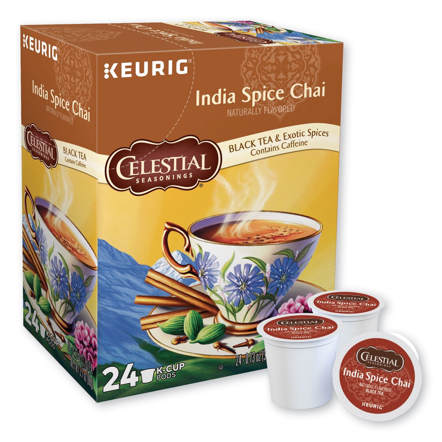 Celestial Seasonings® India Spice Chai Tea K-Cups, 96/carton