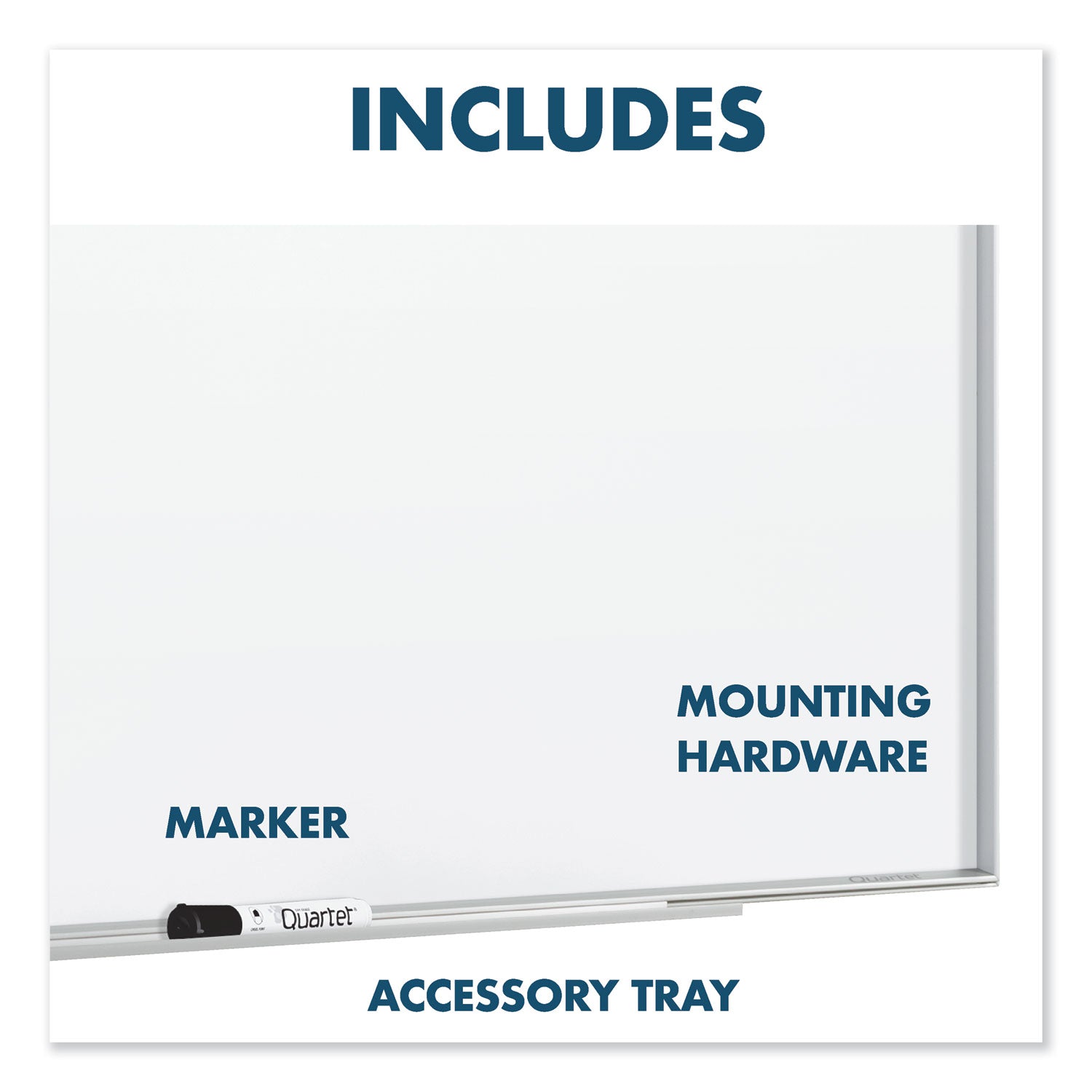 Quartet® Fusion Nano-Clean Magnetic Whiteboard, 72" x 48", White Surface, Satin Aluminum Frame
