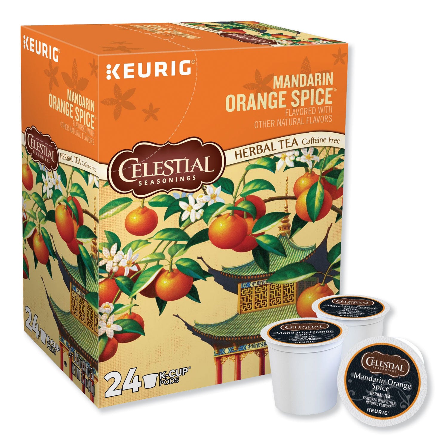 Celestial Seasonings® Mandarin Orange Spice Herb Tea K-Cups 24/box