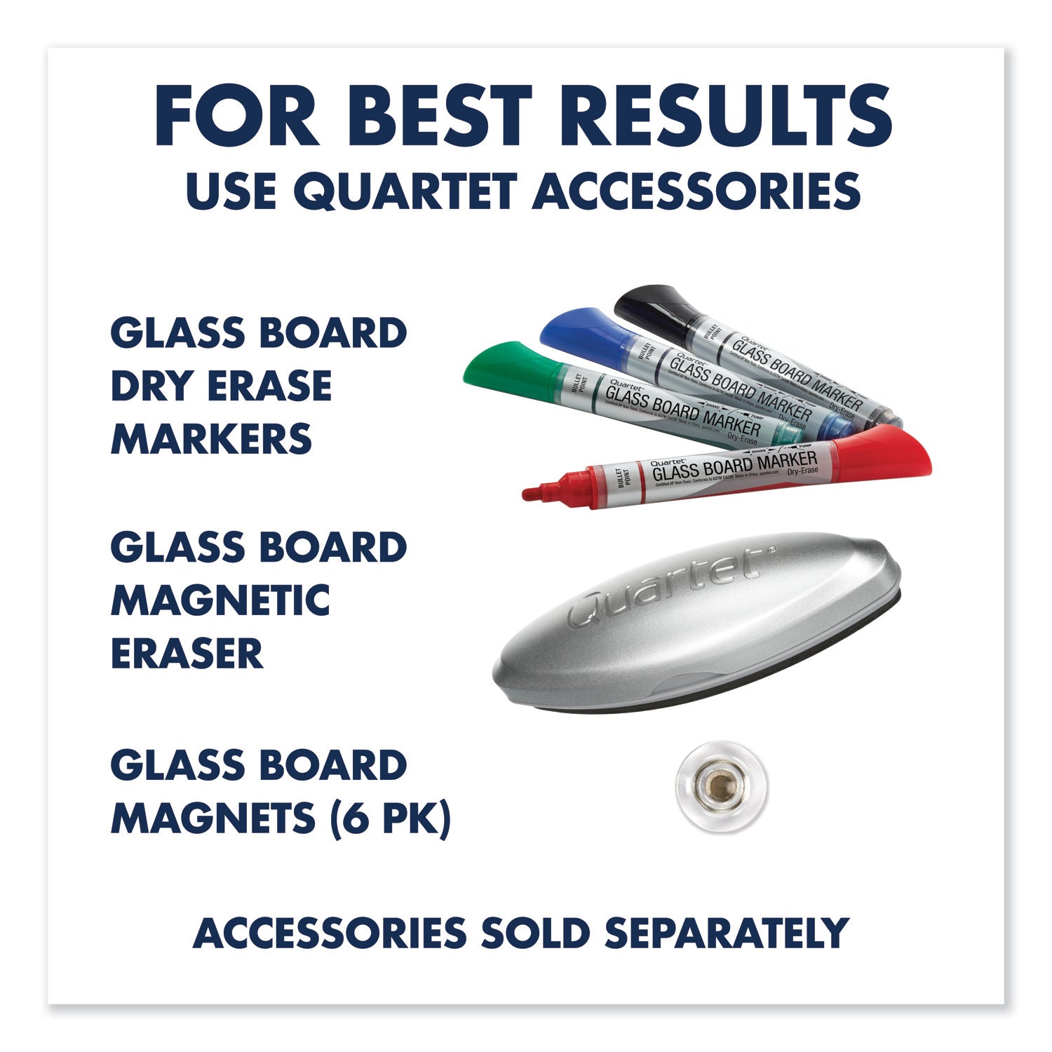 Quartet® InvisaMount Magnetic Glass Marker Board, 85" x 48", White Surface