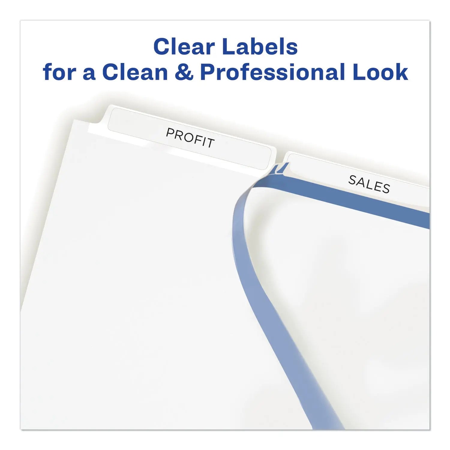 Print and Apply Index Maker Clear Label Unpunched Dividers, 3-Tab, 11 x 8.5, White, 25 Sets Avery® Flipcost