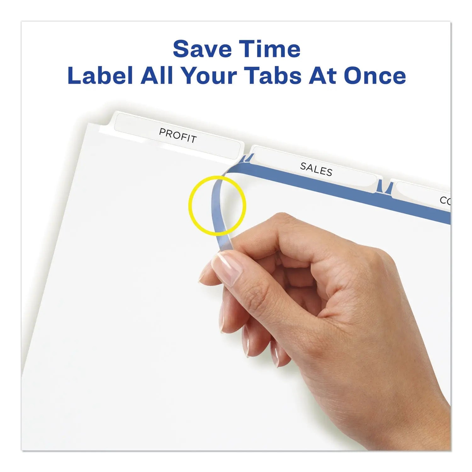 Print and Apply Index Maker Clear Label Unpunched Dividers, 3-Tab, 11 x 8.5, White, 25 Sets Avery® Flipcost