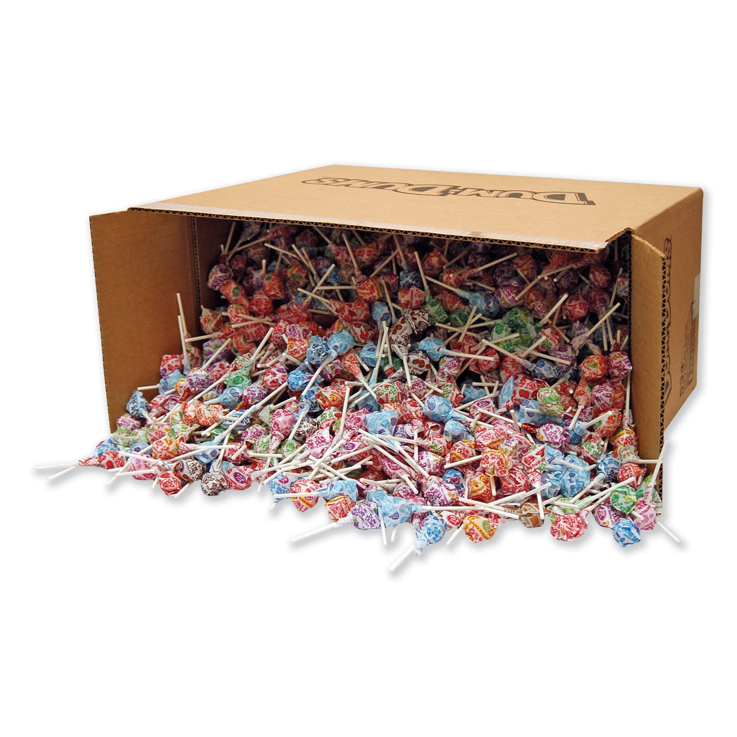Spangler® Dum-Dum-Pops, Assorted Flavors, Individually Wrapped, Bulk 30 Lb Carton