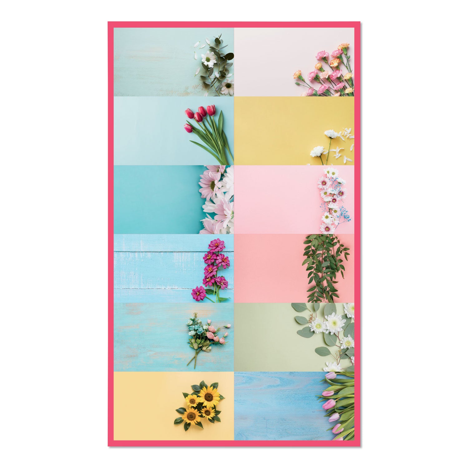 Blueline® Romantic Wall Calendar, Floral Photography, 12 x 17, White/Multicolor Sheets, 12-Month (Jan to Dec): 2025