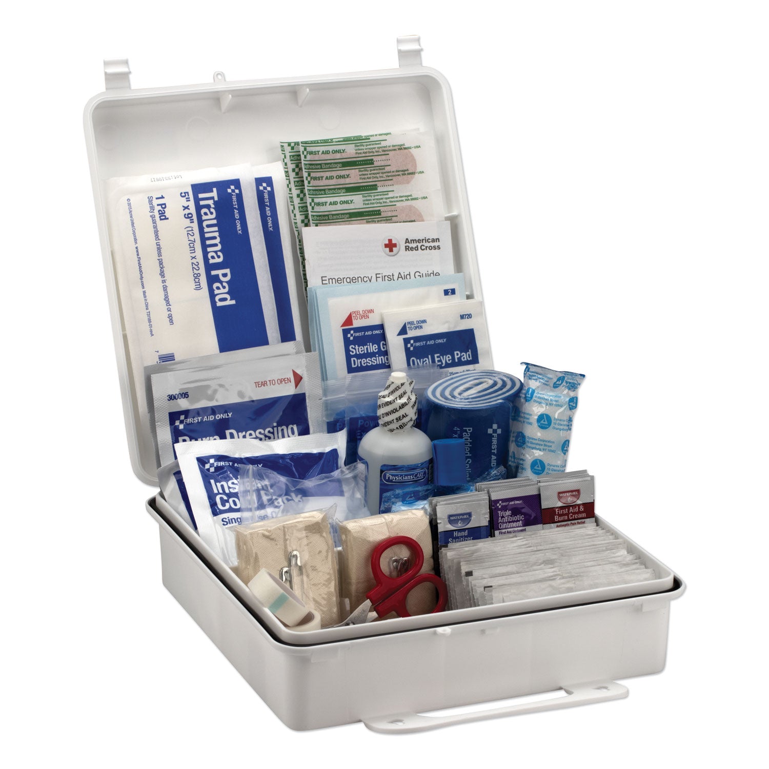 First Aid Only™ Bulk First Aid Kit for 50 People, 199 Pieces, Plastic Case