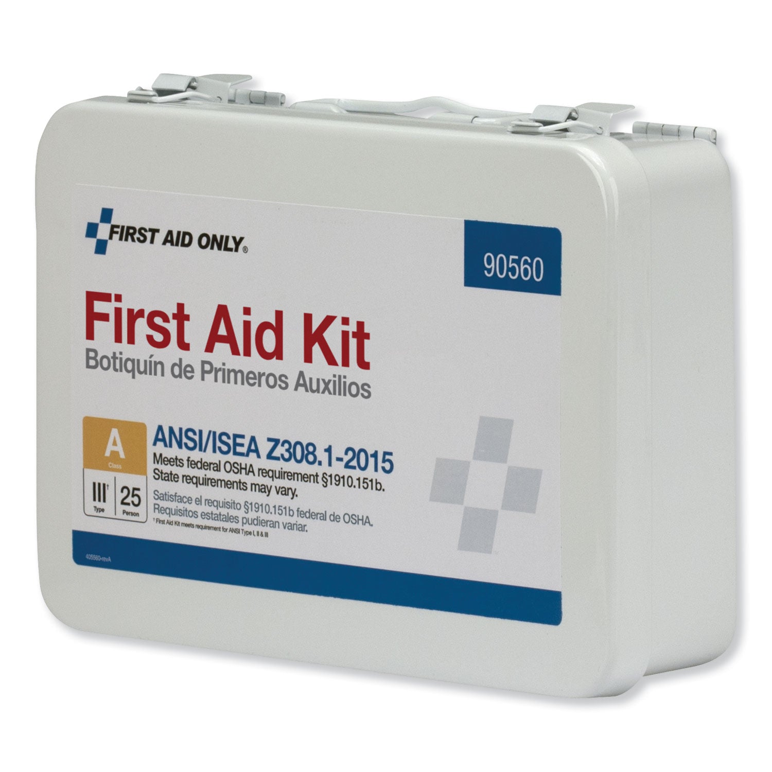 First Aid Only™ Ansi Class A 25 Person Bulk First Aid Kit For 25 People, 89 Pieces, Metal Case
