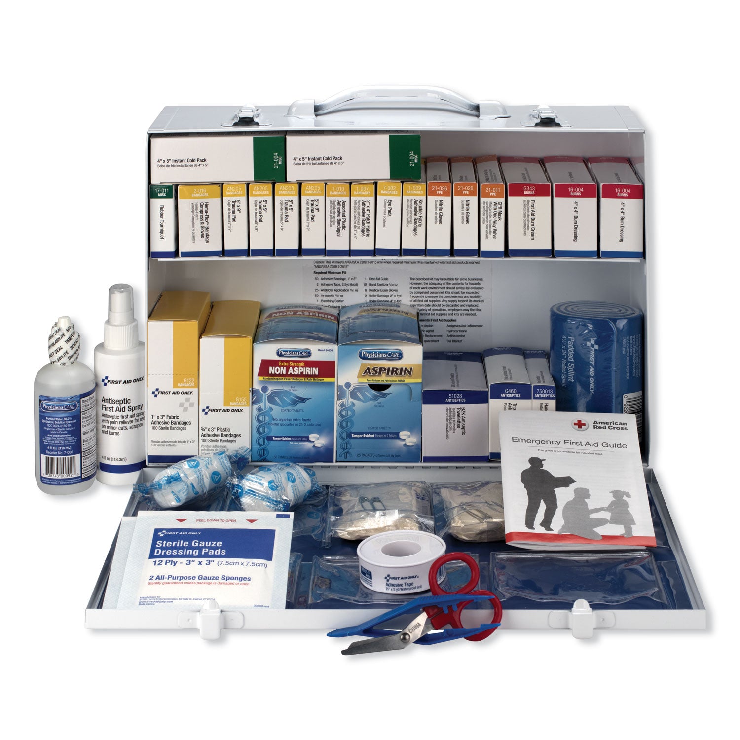 First Aid Only™ Industrial First Aid Kit for 75 People, 446 Pieces, Metal Case