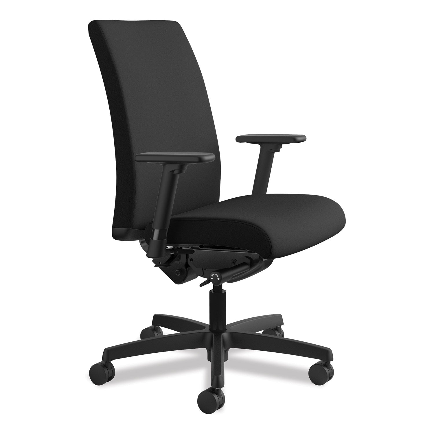 HON® Ignition Series Mid-Back Work Chair, Supports Up To 300 Lb, 17" To 22" Seat Height, Black