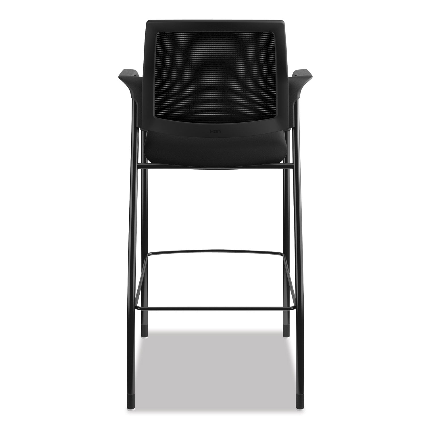 HON® Ignition 2.0 Ilira-Stretch Mesh Back Cafe Height Stool, Supports Up to 300 lb, 31" High Seat, Black Seat/Back, Black Base
