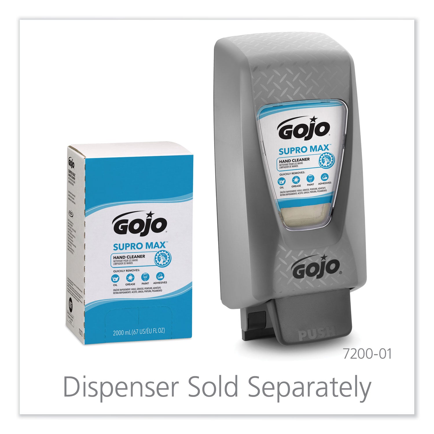 GOJO® SUPRO MAX Hand Cleaner Refill, Unscented, 2,000 mL, 4/Carton