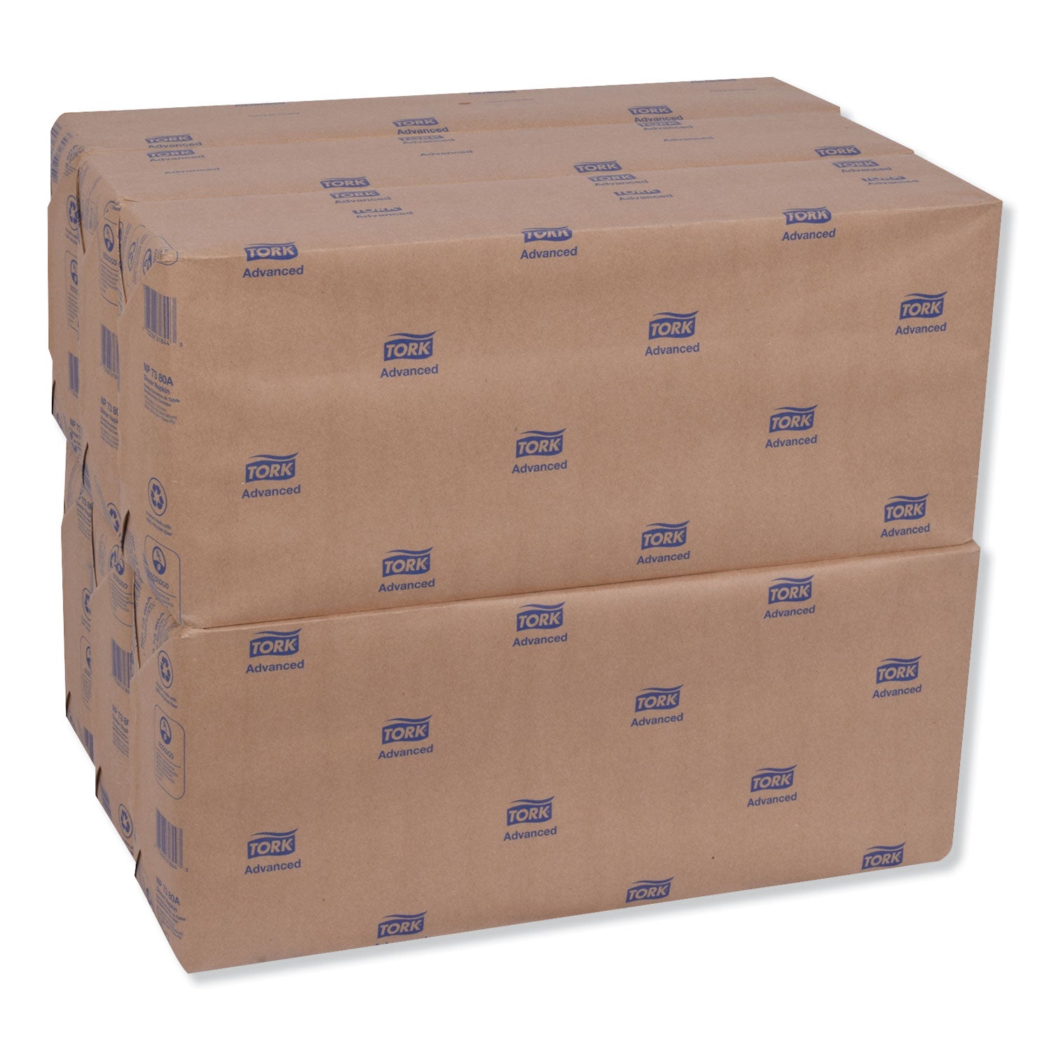 Tork® Advanced Dinner Napkin,3-Ply,17" X 16.125",1/8 Fold, White,1740/ct