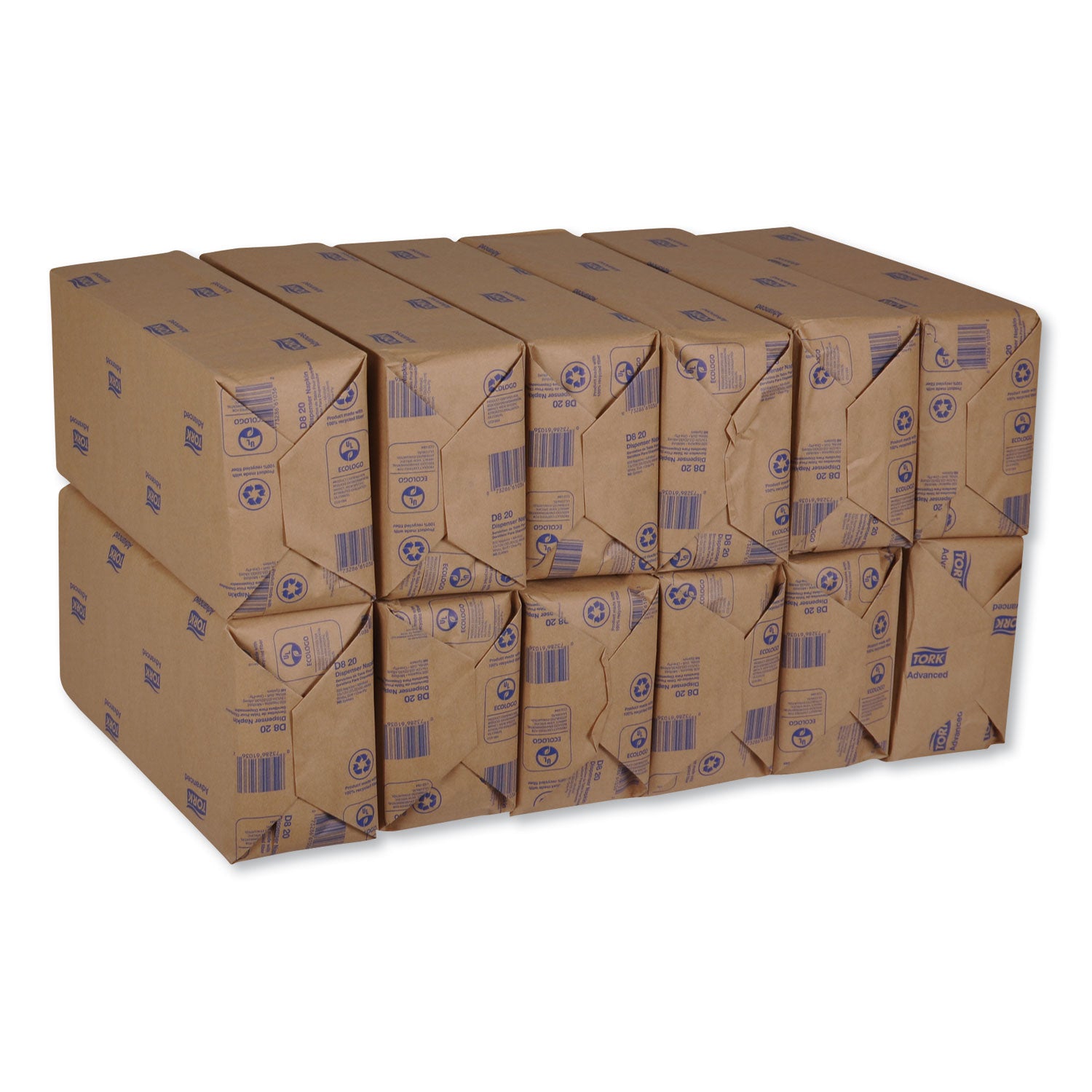 Tork® Advanced Soft Minifold Dispenser Napkins, 1-Ply,13" X 12", White, 6000/ct