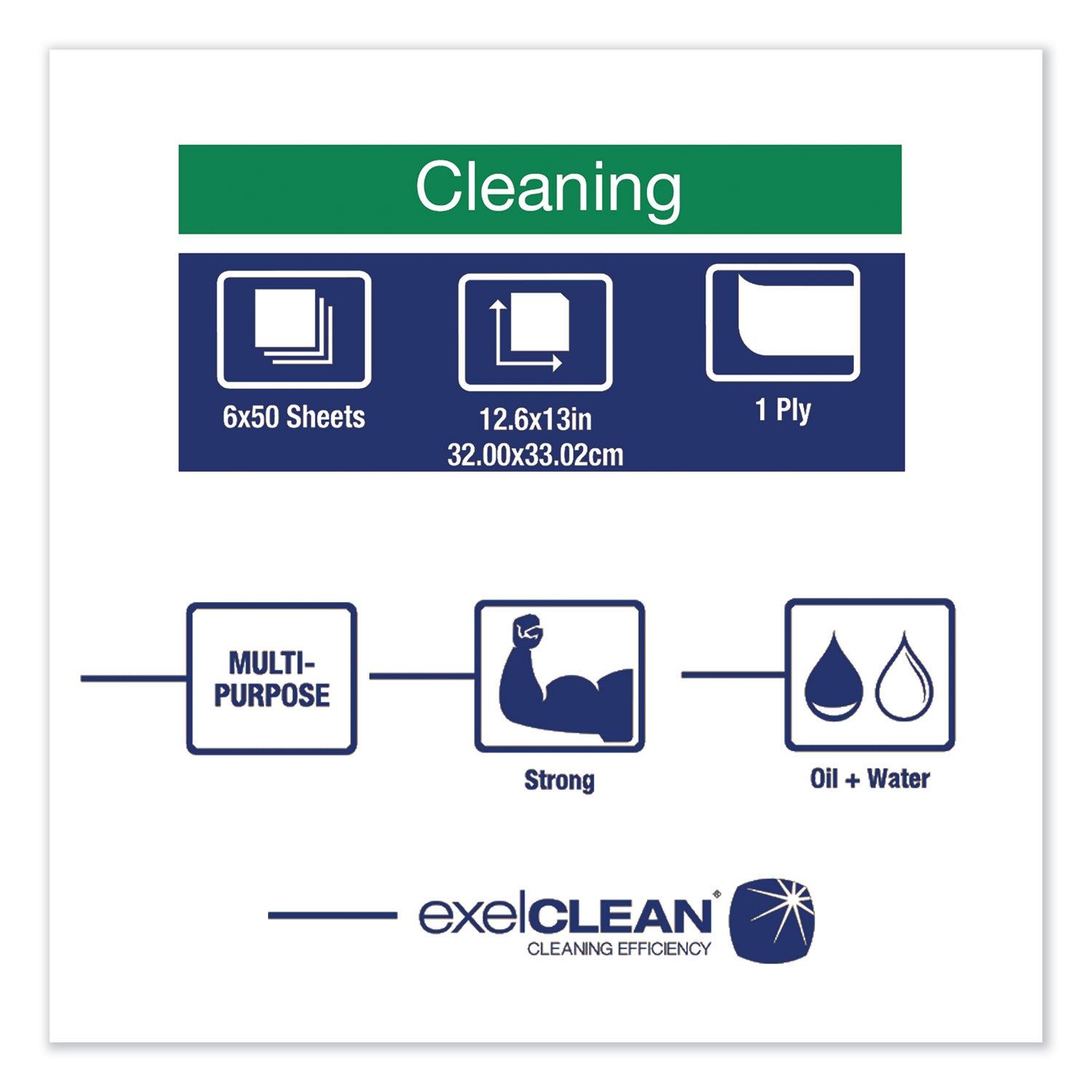 Tork® Heavy-Duty Cleaning Cloth, 12.6 X 13, White, 50/pack, 6 Packs/carton