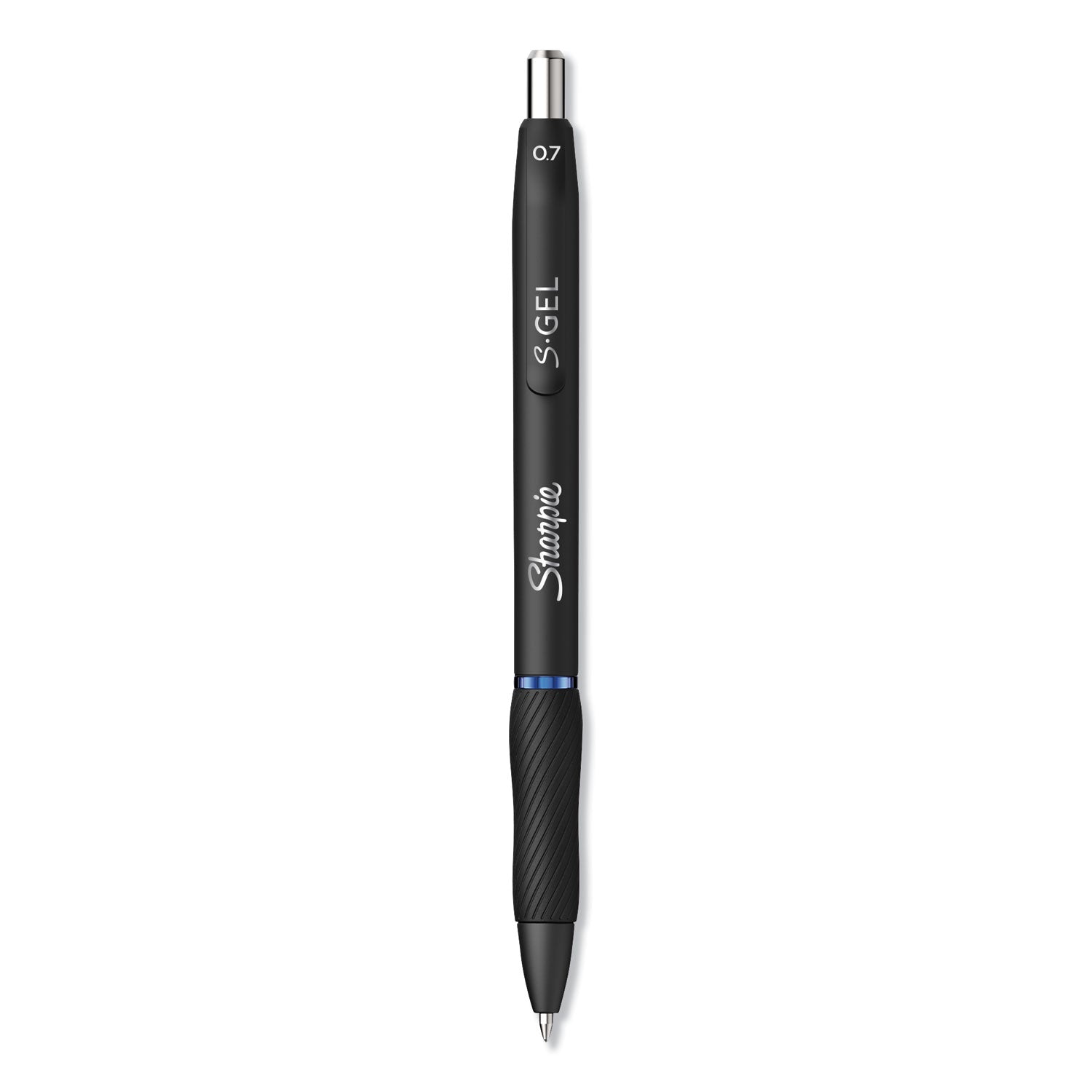 Sharpie® S-Gel™ S-Gel High-Performance Gel Pen, Retractable, Medium 0.7 Mm, Blue Ink, Black Barrel, Dozen