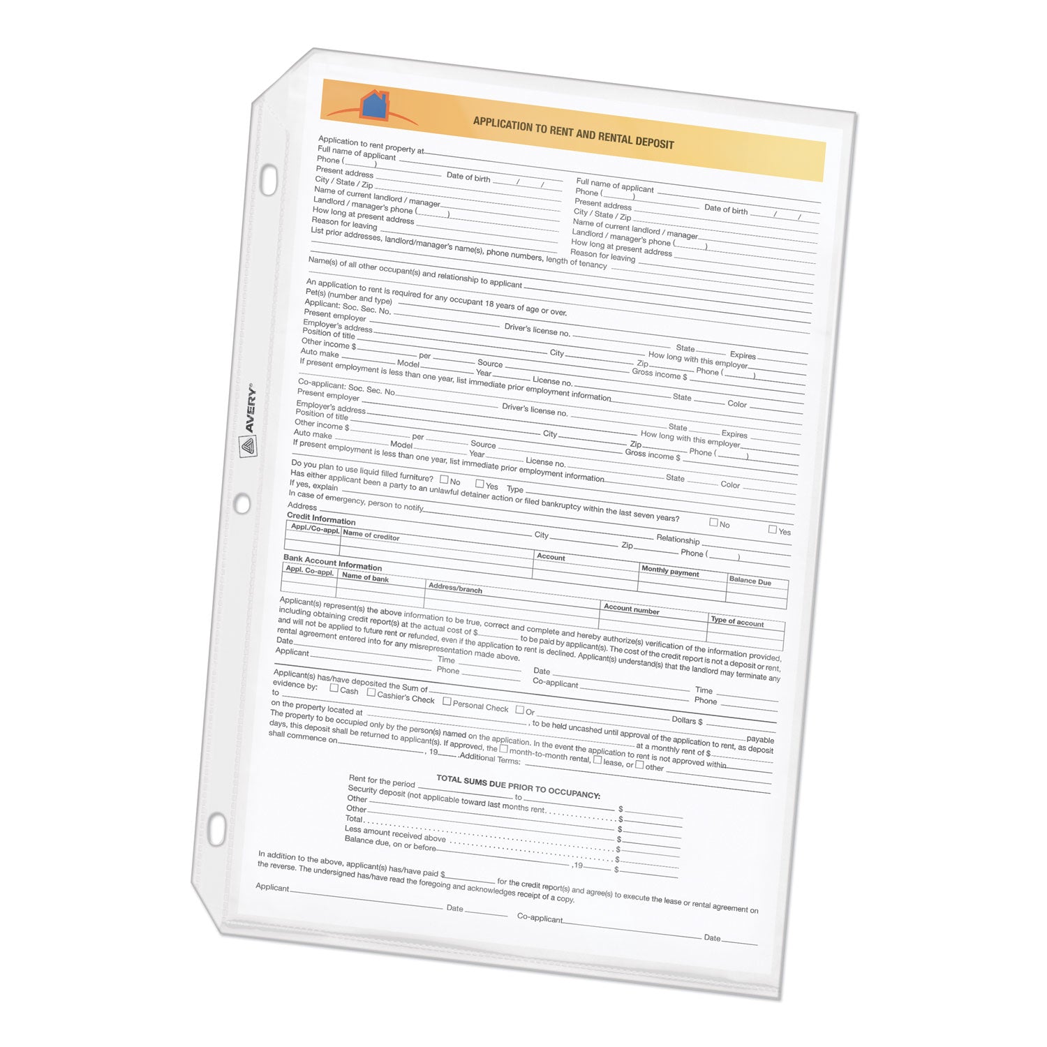 Avery® Top-Load Polypropylene Sheet Protector, Heavy, Legal, Diamond Clear, 25/pack