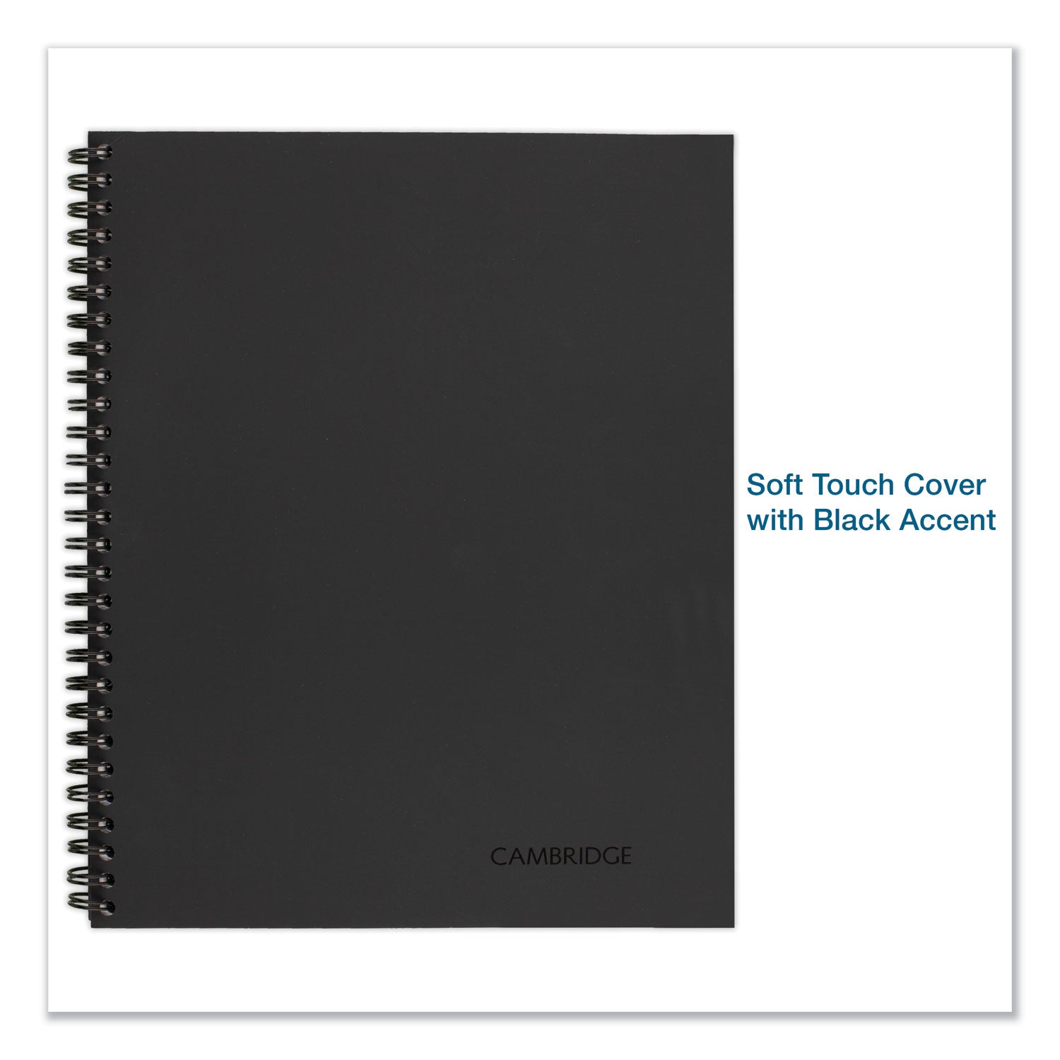 Cambridge® Wirebound Guided Meeting Notes Notebook, 1-Subject, Meeting-Minutes/Notes Format, Dark Gray Cover, (80) 11 x 8.25 Sheets
