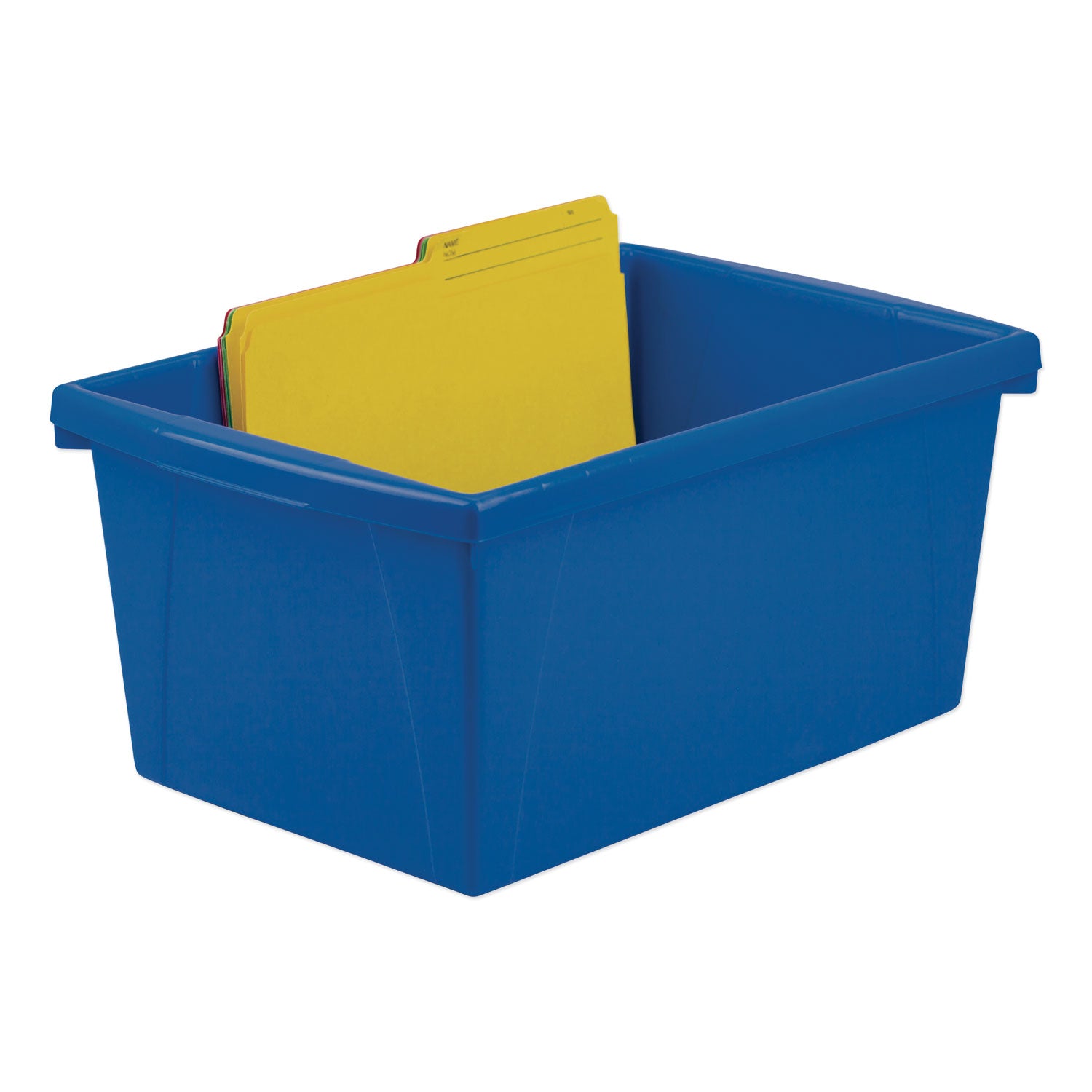 Storex Storage Bins, 5.5 gal, 10.63 x 15.63 x 8, Randomly Assorted Colors