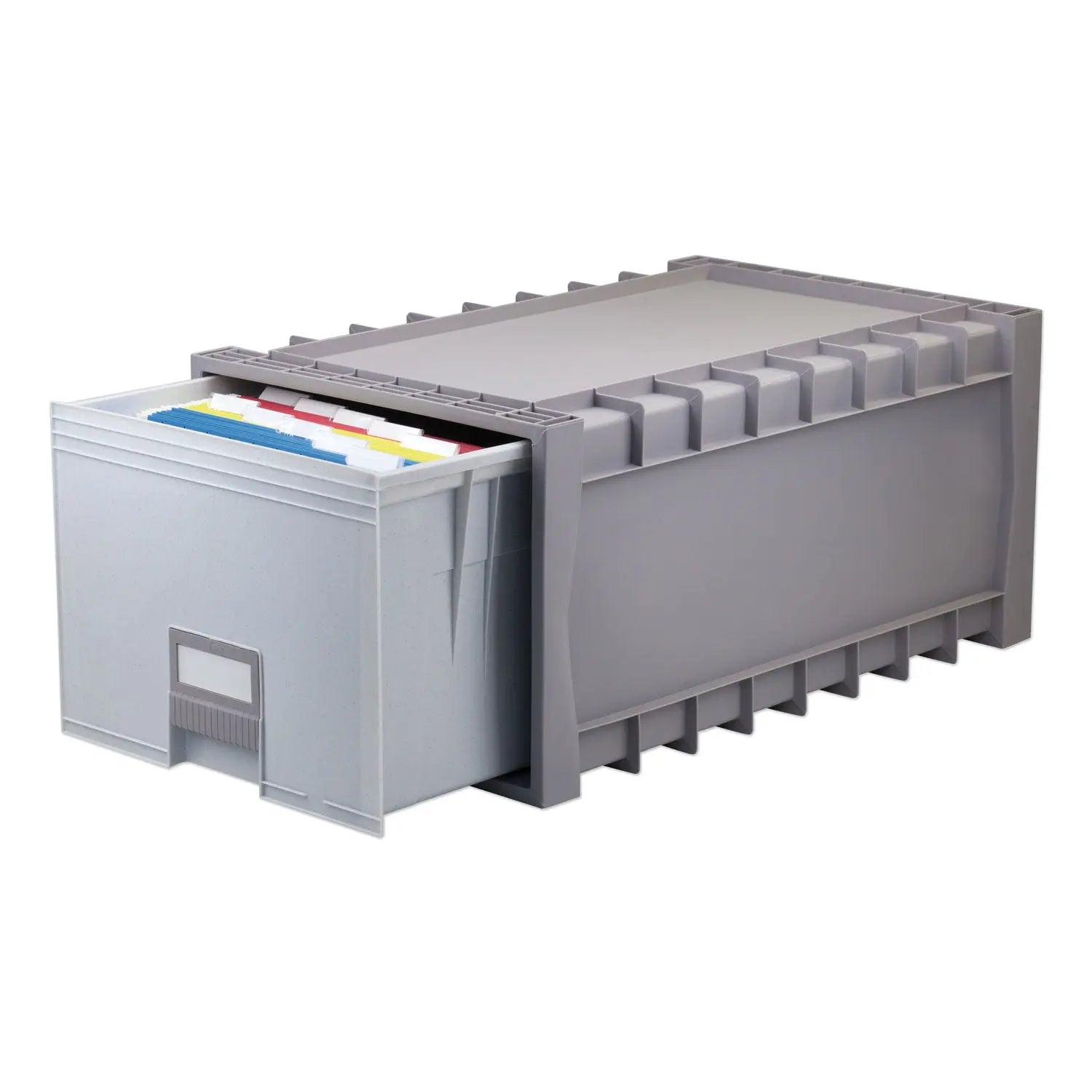Archive Storage Drawers, Letter Files, 15.25" x 24" x 11.5", Gray Storex Flipcost