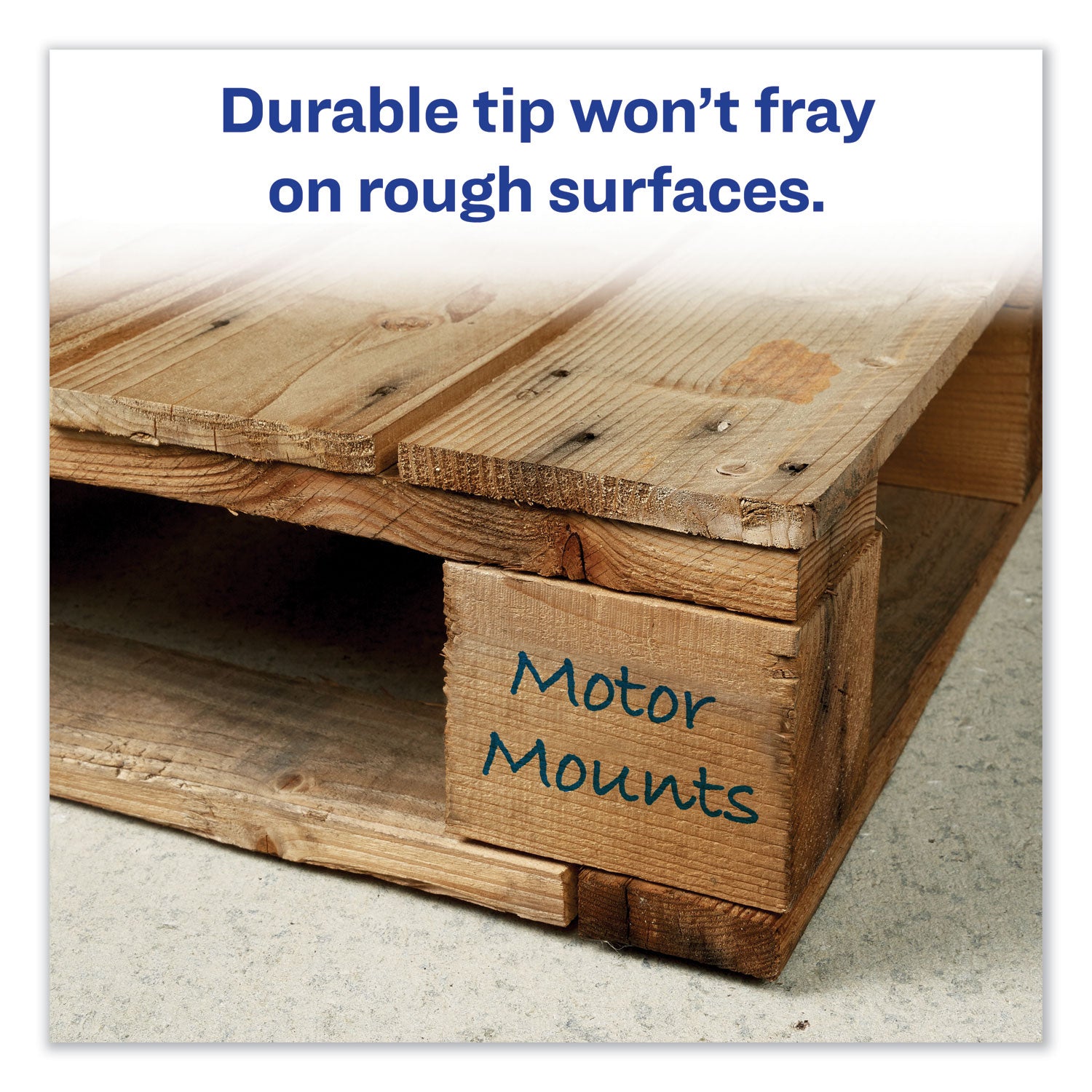 Avery® Marks A Lot Large Desk-Style Permanent Marker, Broad Chisel Tip, Blue, Dozen (8886)