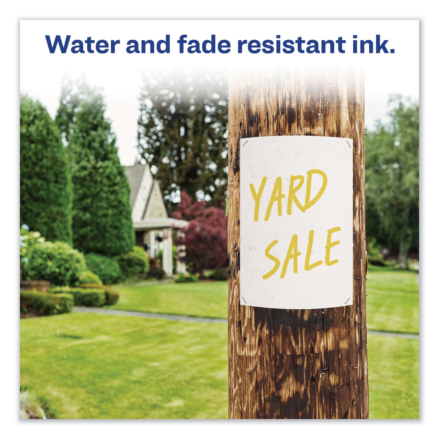 Avery® Marks A Lot Large Desk-Style Permanent Marker, Broad Chisel Tip, Yellow, Dozen (8882)