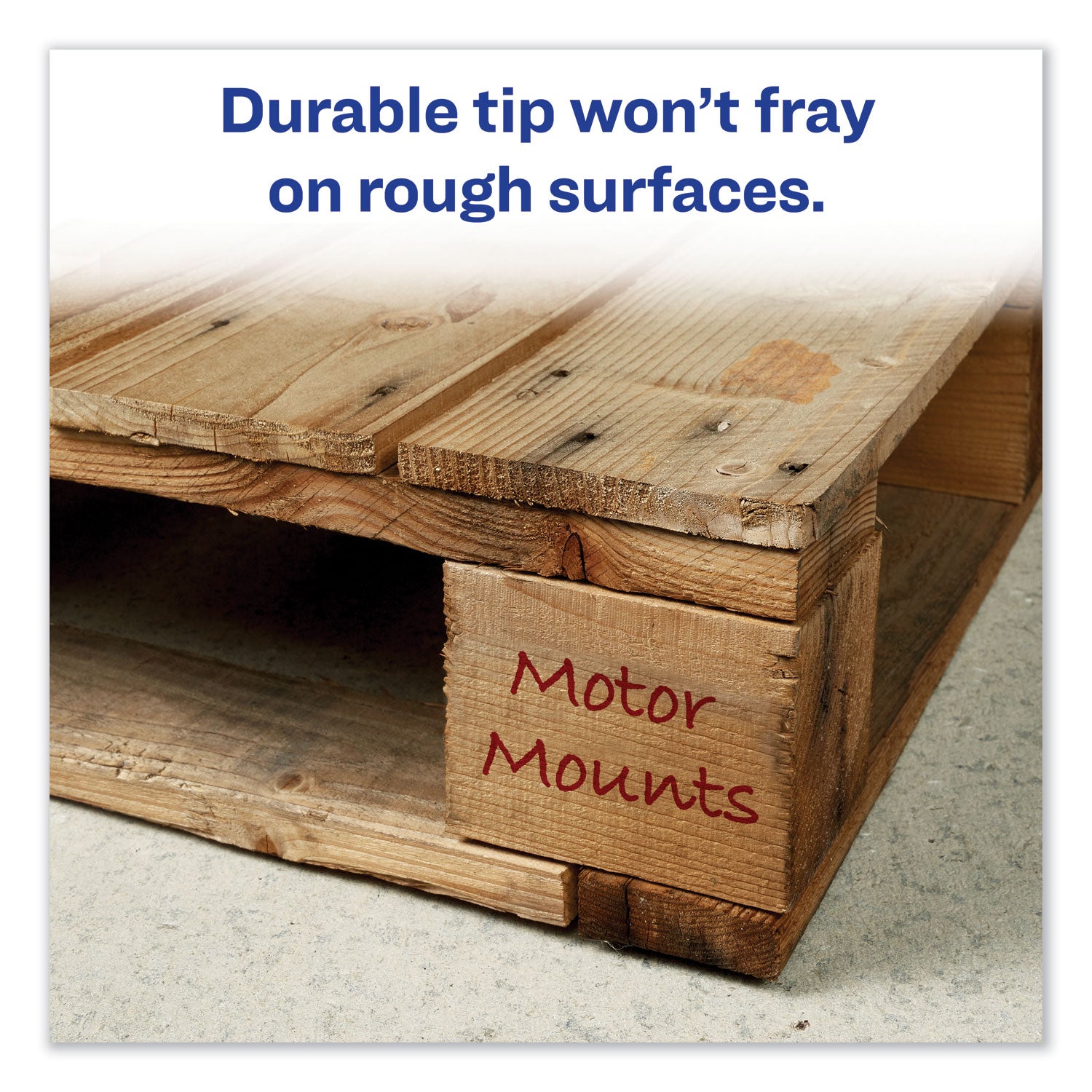 Avery® Marks A Lot Regular Desk-Style Permanent Marker, Broad Chisel Tip, Red, Dozen (7887)